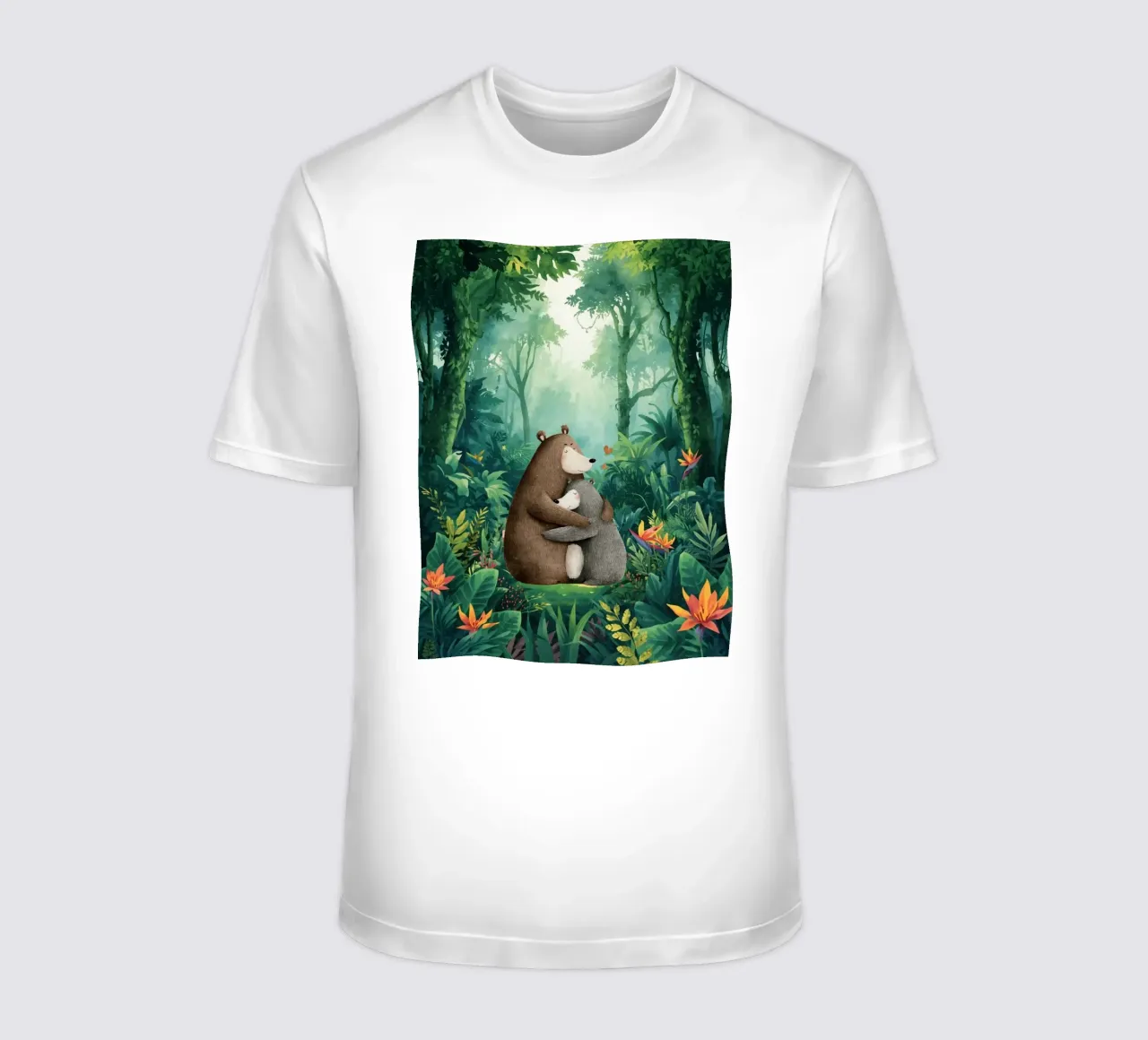 Mutter Bär Umarmung in Wild Wonderland T-Shirt von Doodle Dreams Art