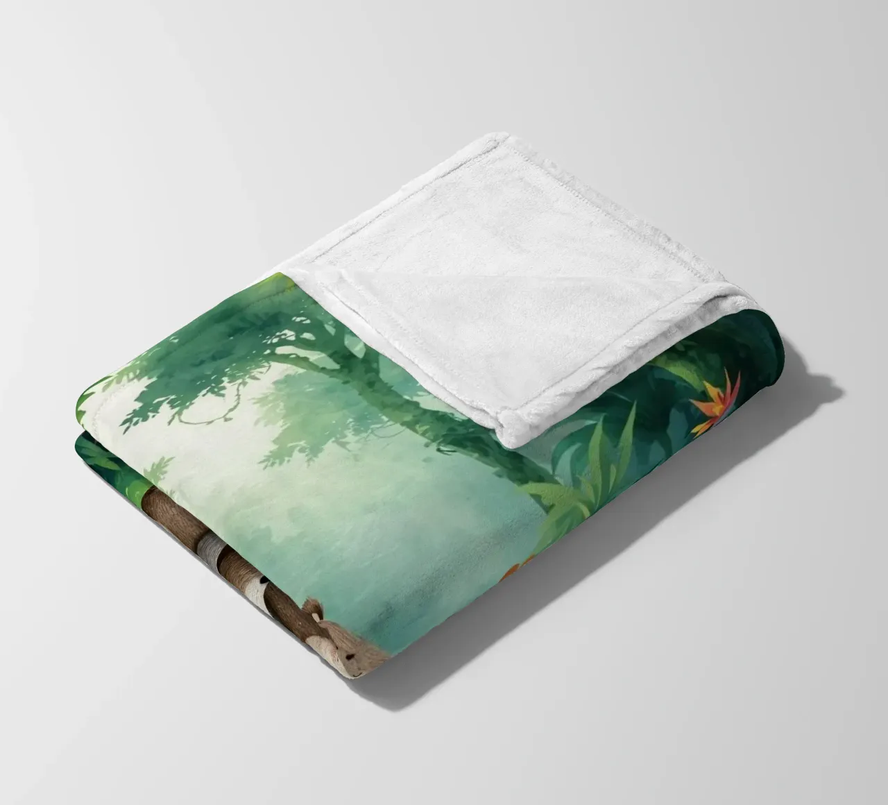 Mutter Bär Umarmung in Wild Wonderland Fleecedecke von Doodle Dreams Art