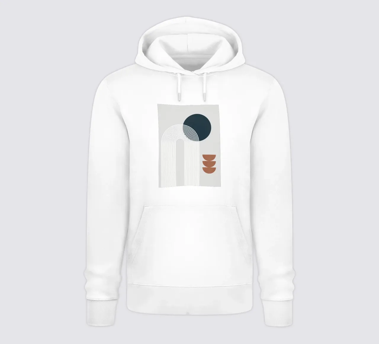 Minimalista felpa con cappuccio da stewar