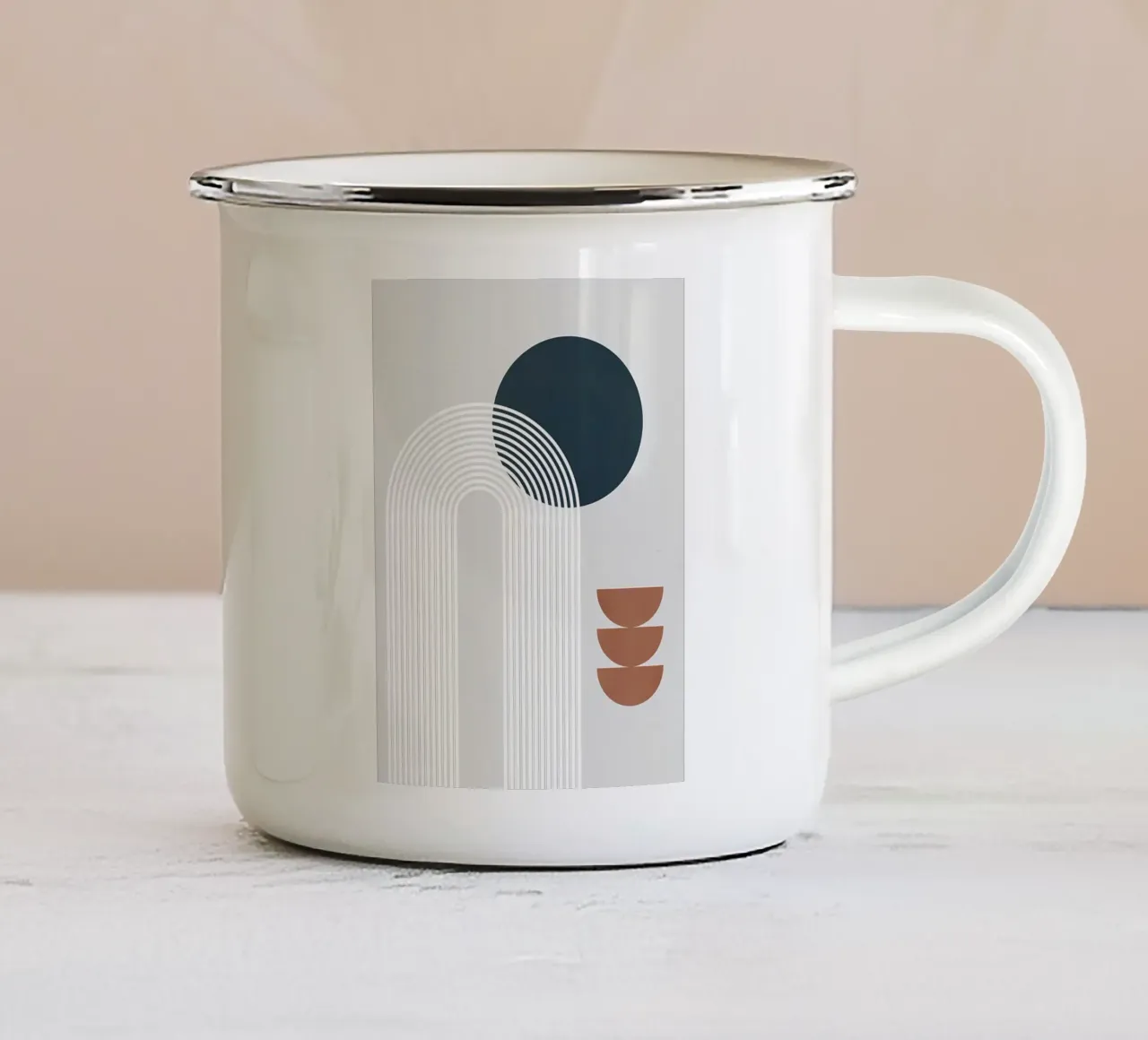 Minimalista tazza in smalto da stewar