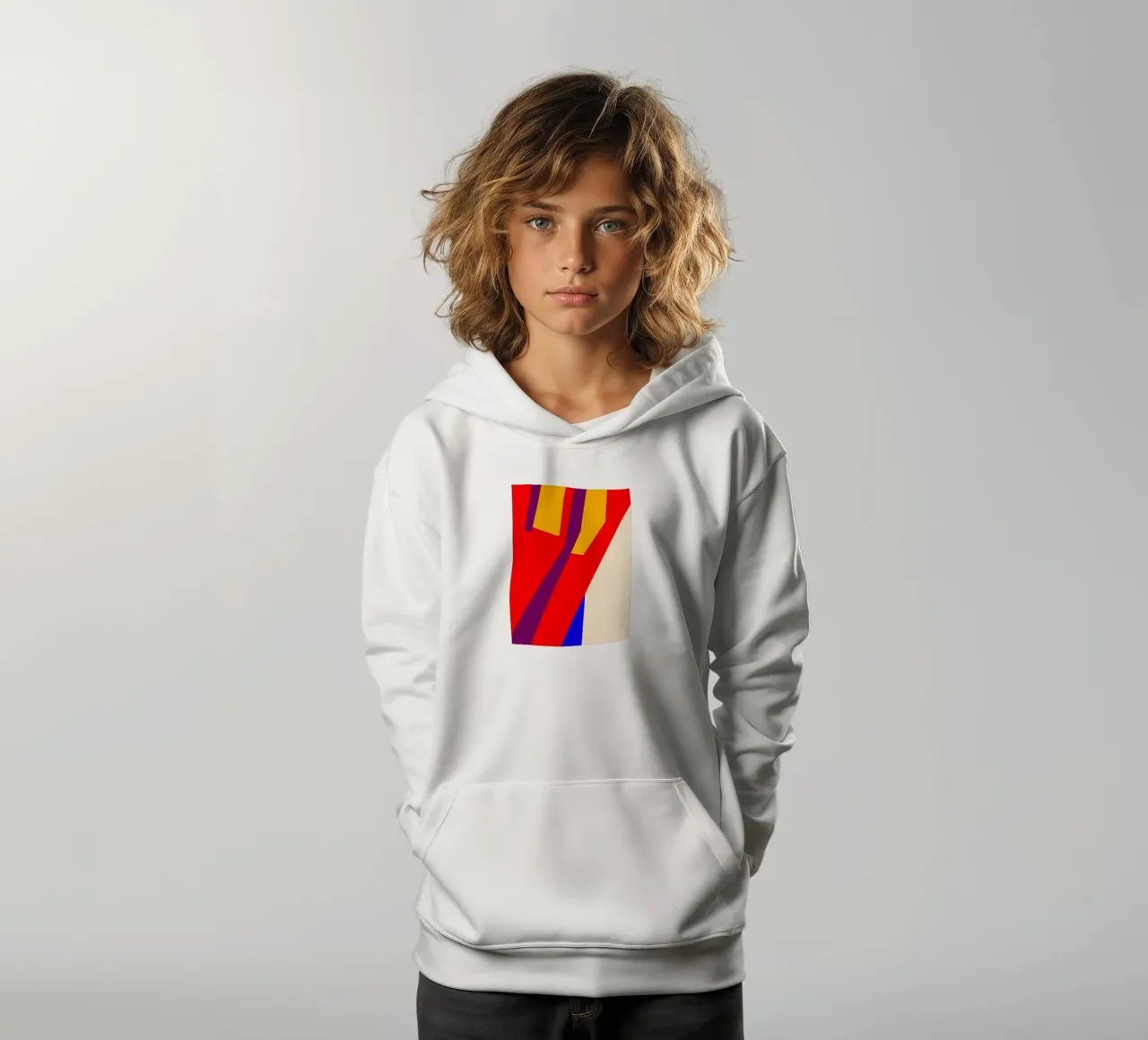 Abtract felpa bambino con cappuccio da stewar