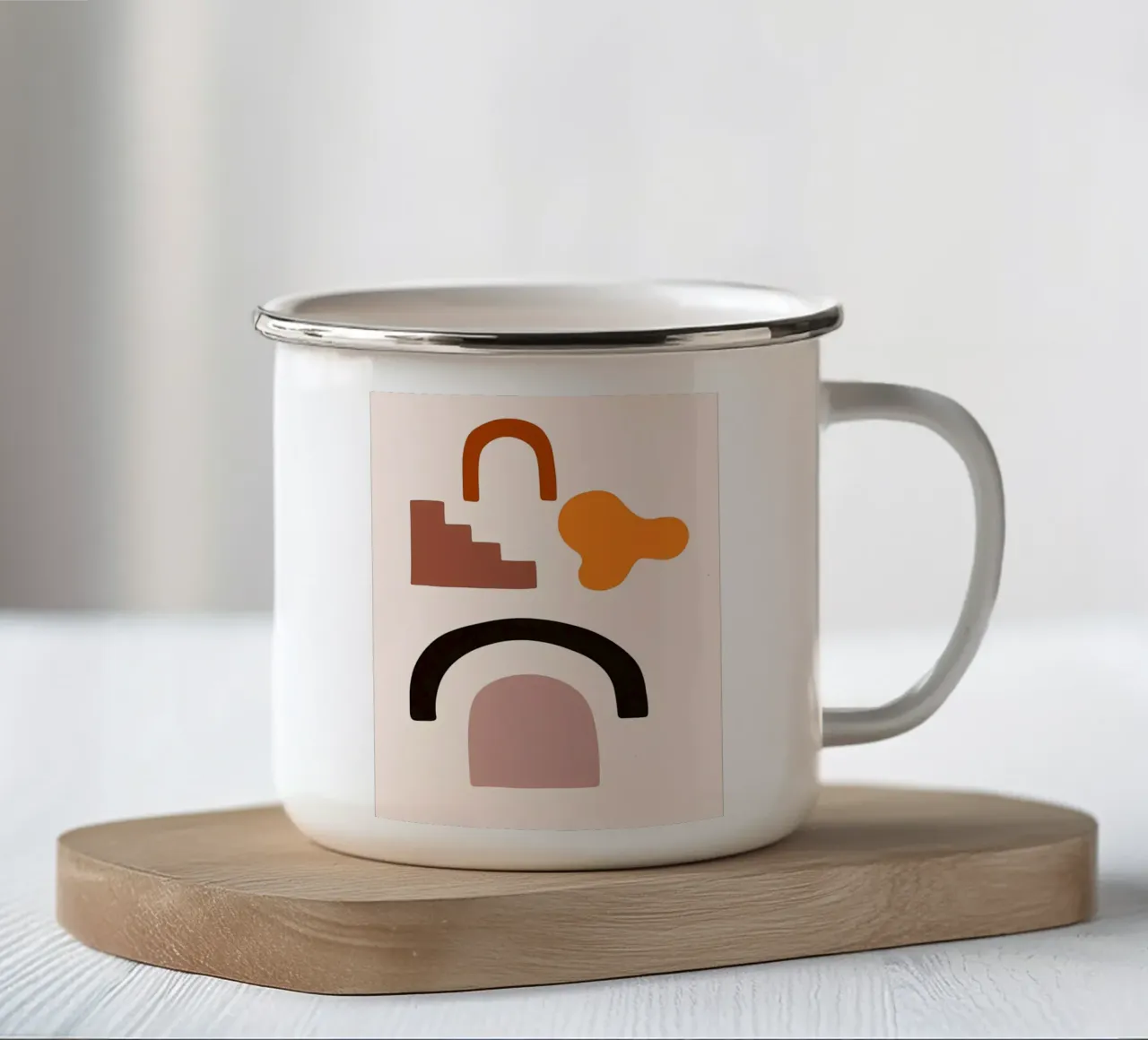 Minimalista tazza in smalto da stewar