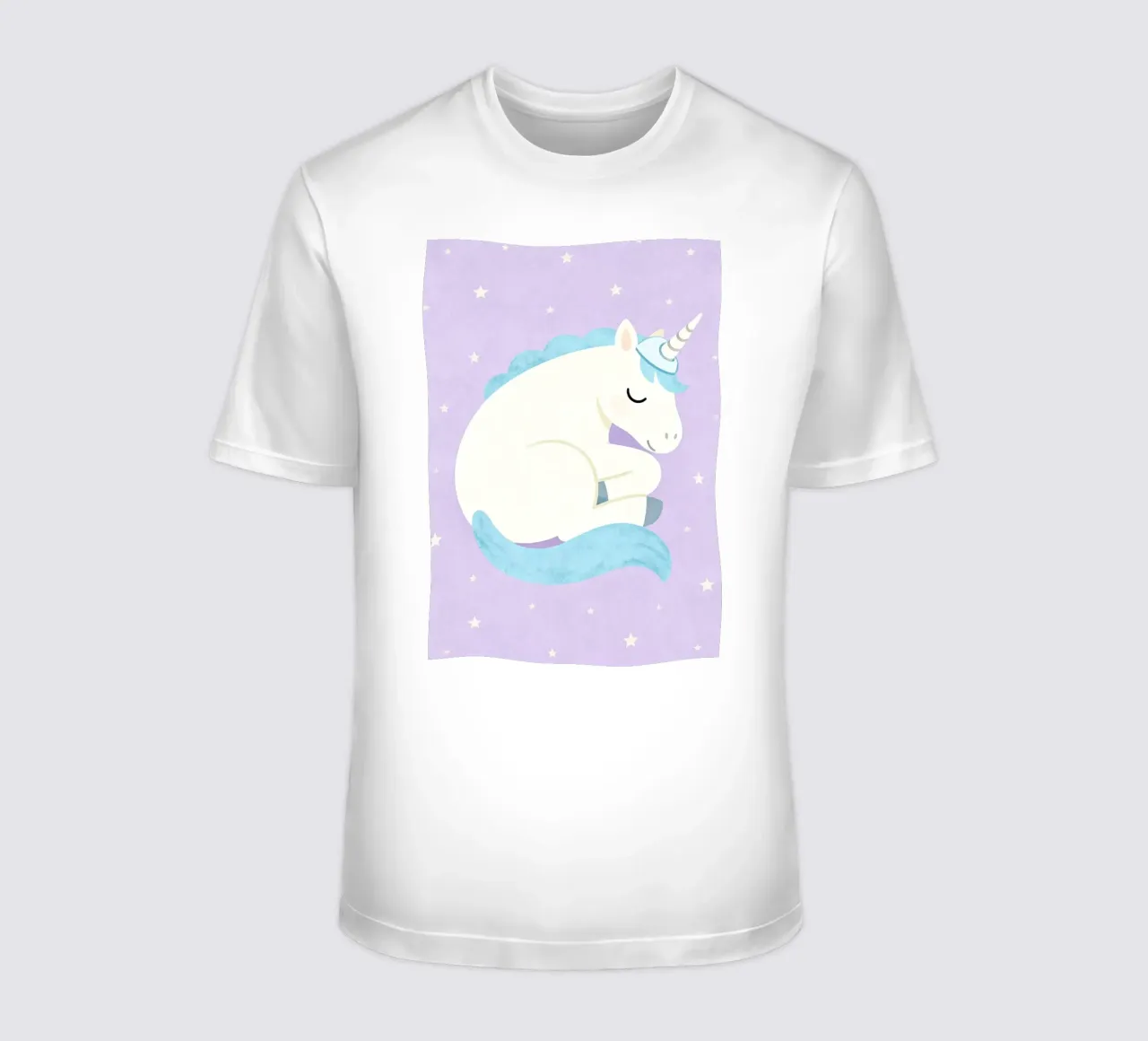 Sleeping Unicorn Under the Stars t-shirt da EverLuvv Studio