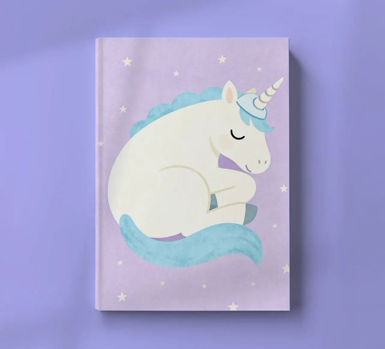 Sleeping Unicorn Under the Stars notebook by EverLuvv Studio