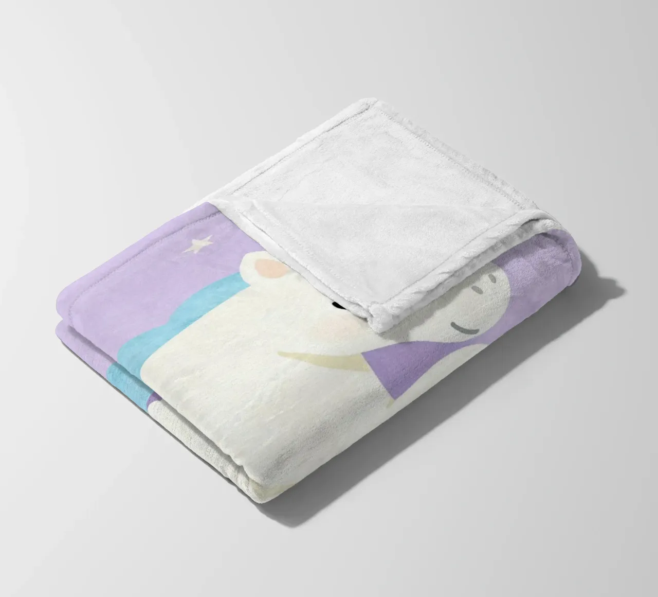 Sleeping Unicorn Under the Stars coperta in pile da EverLuvv Studio