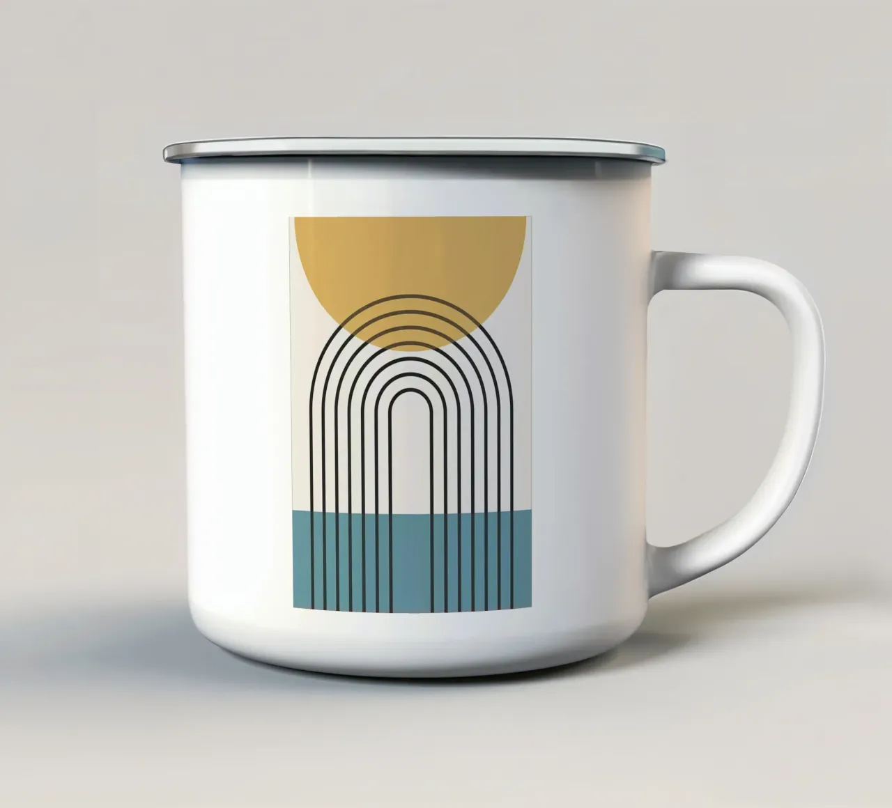 Minimalista tazza in smalto da stewar