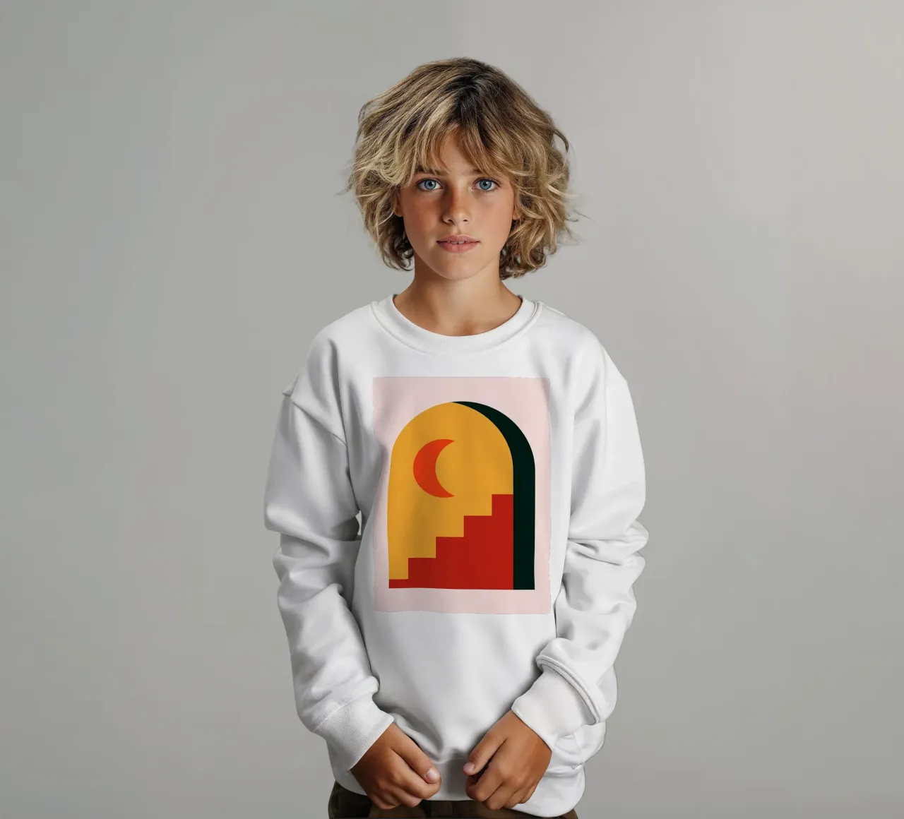 Minimalista felpa bambino da stewar