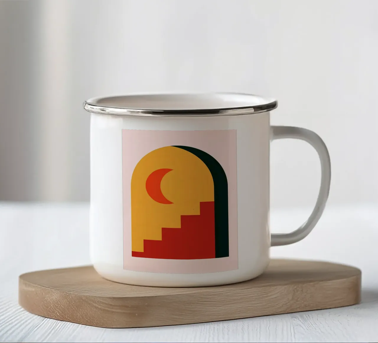 Minimalista tazza in smalto da stewar