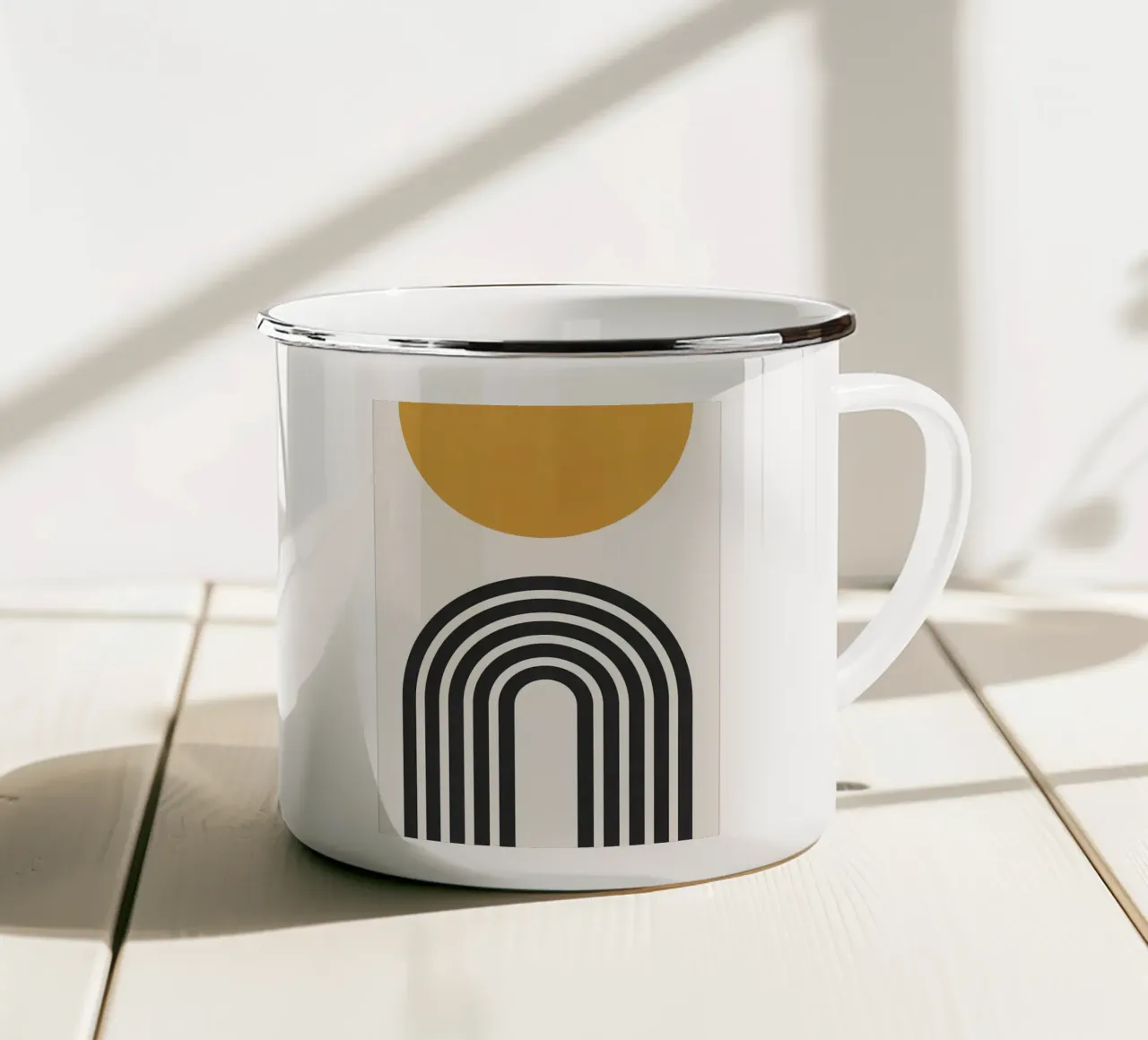 Minimalista tazza in smalto da stewar