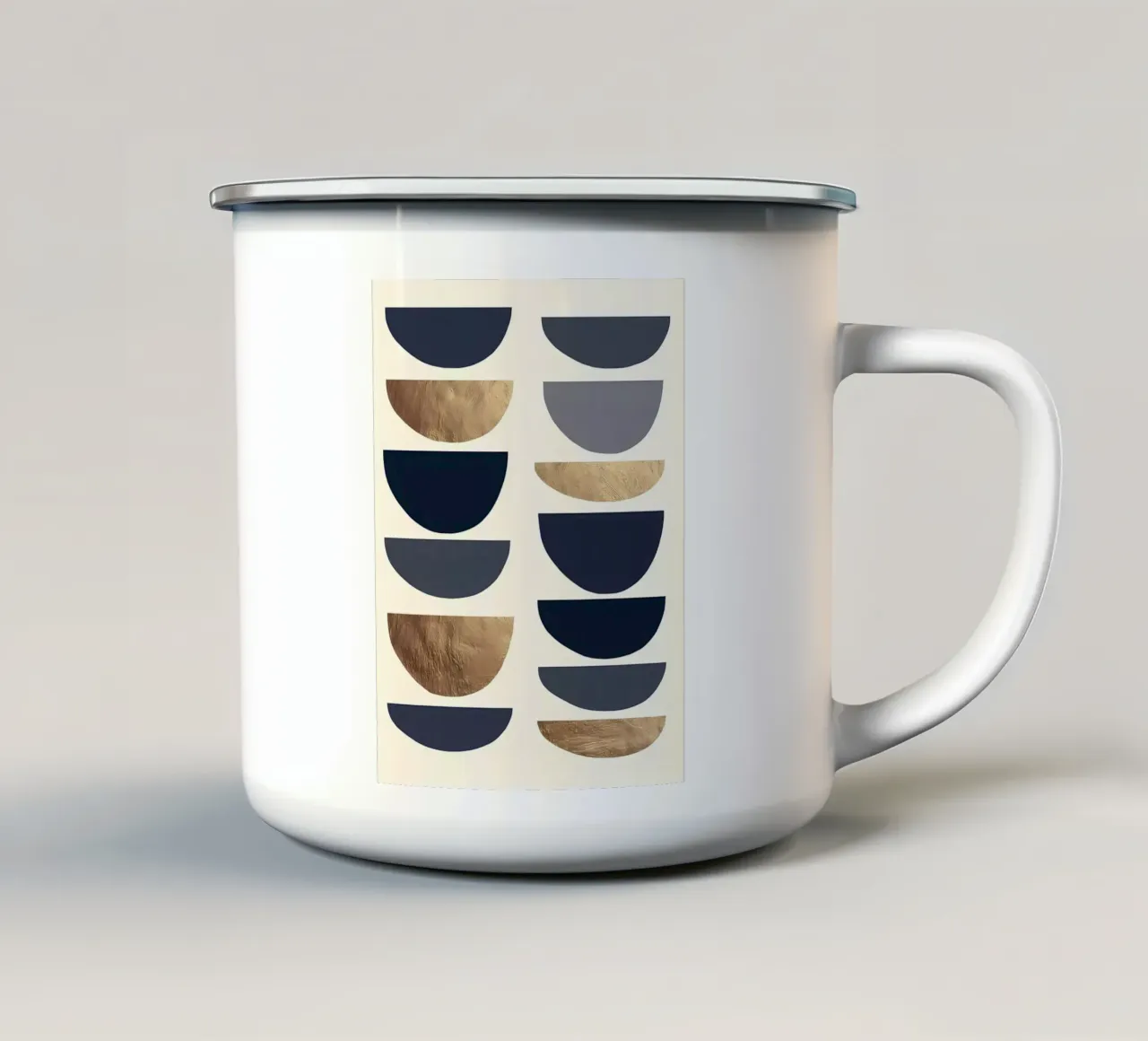 Minimalistisch emaille mok van stewar