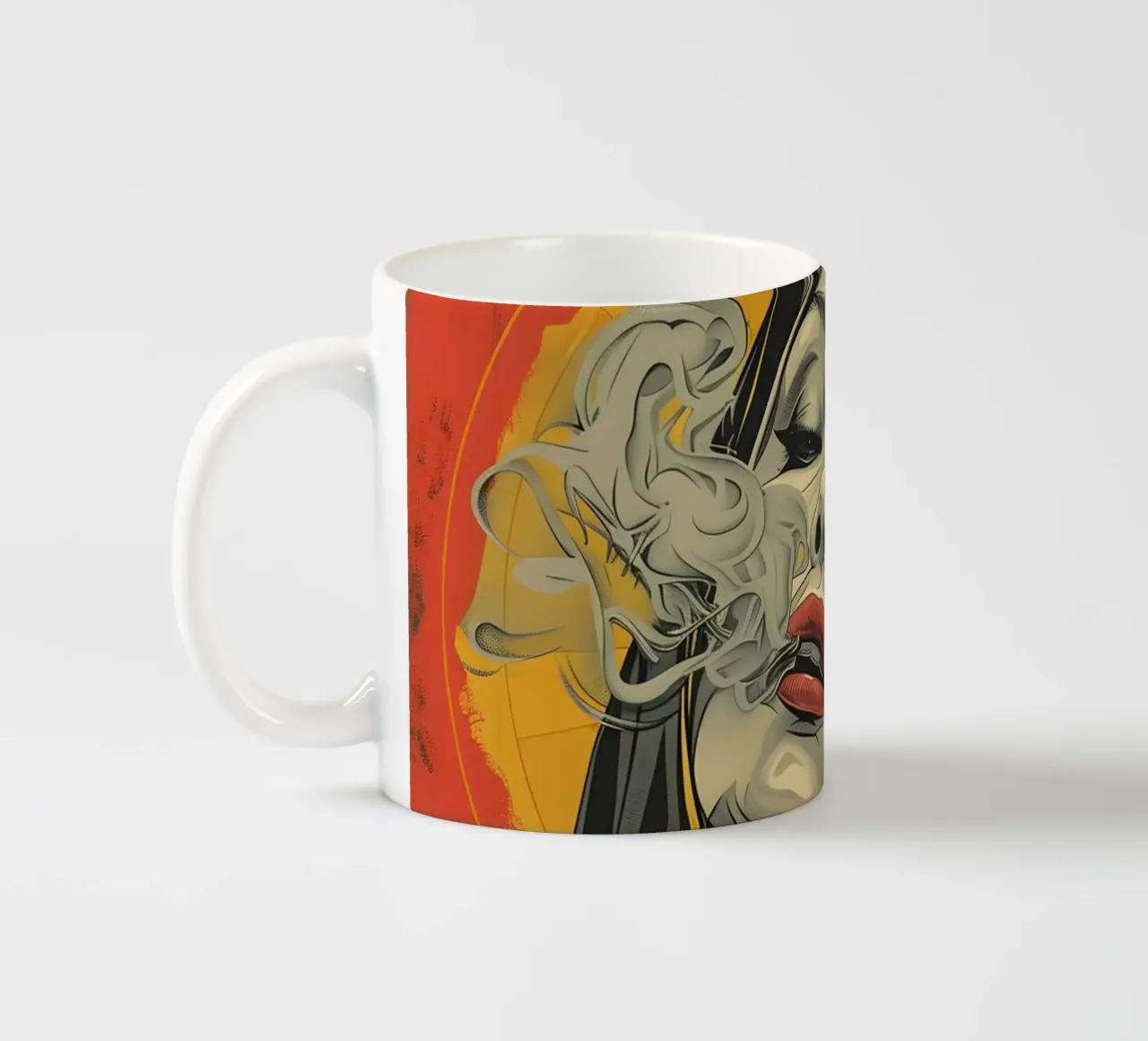 La suora fumatrice tazza in ceramica da M-Ulrich-Digital Art