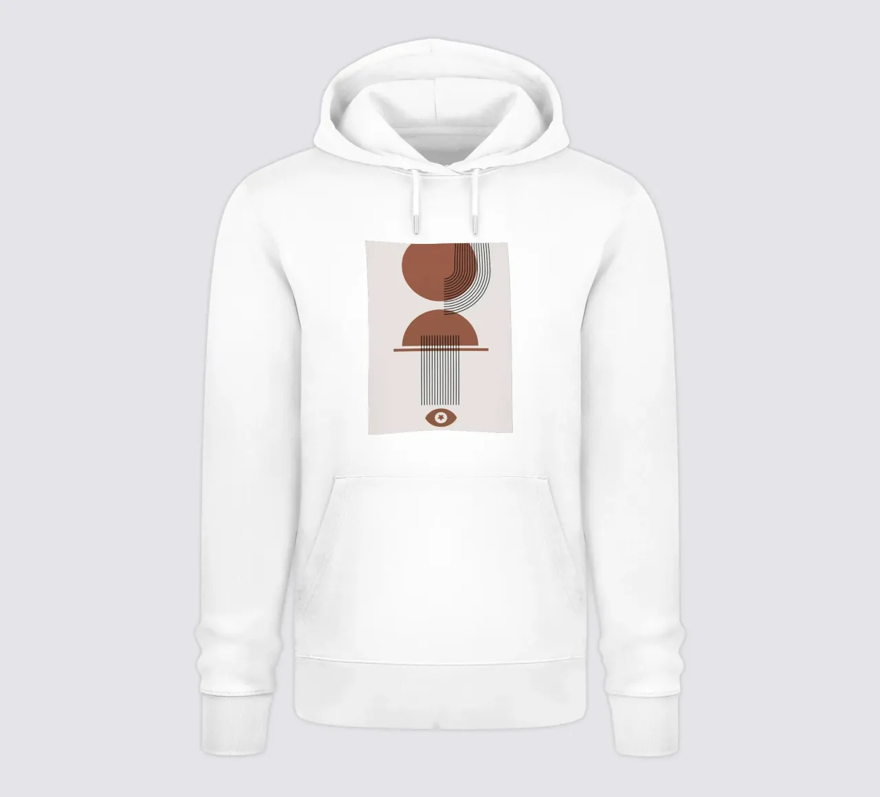 Minimalista felpa con cappuccio da stewar