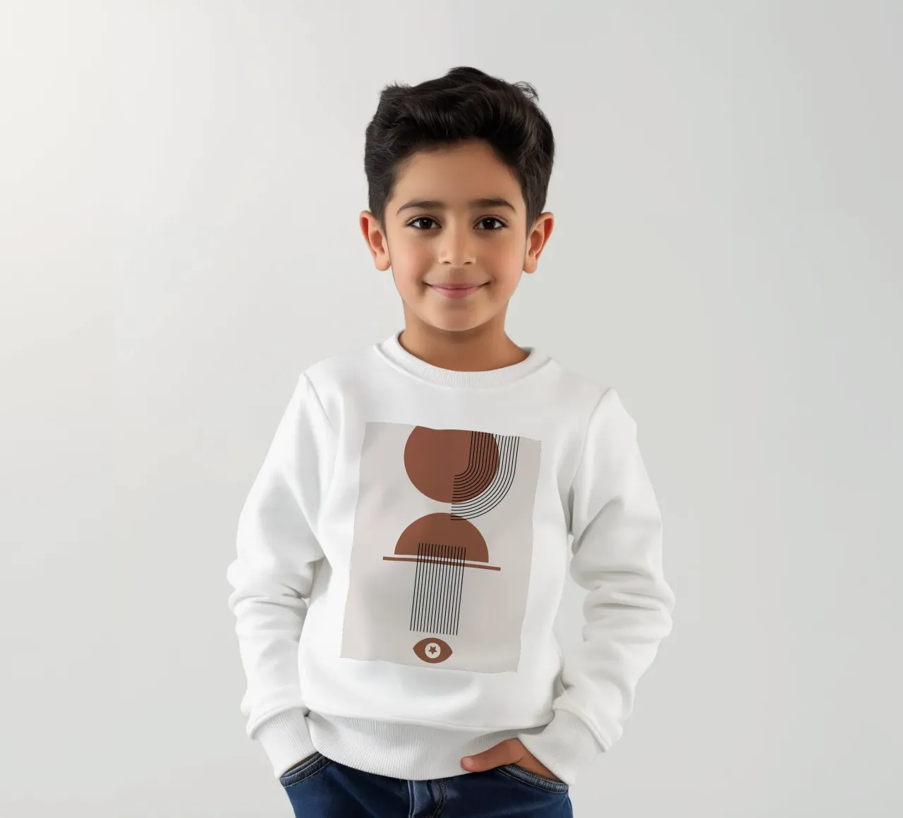 Minimalista felpa bambino da stewar