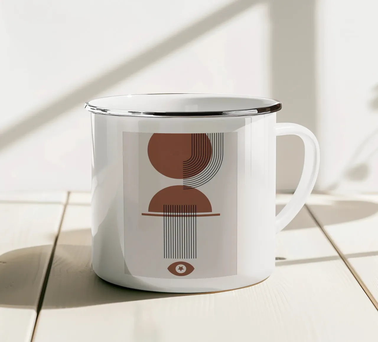 Minimalista tazza in smalto da stewar
