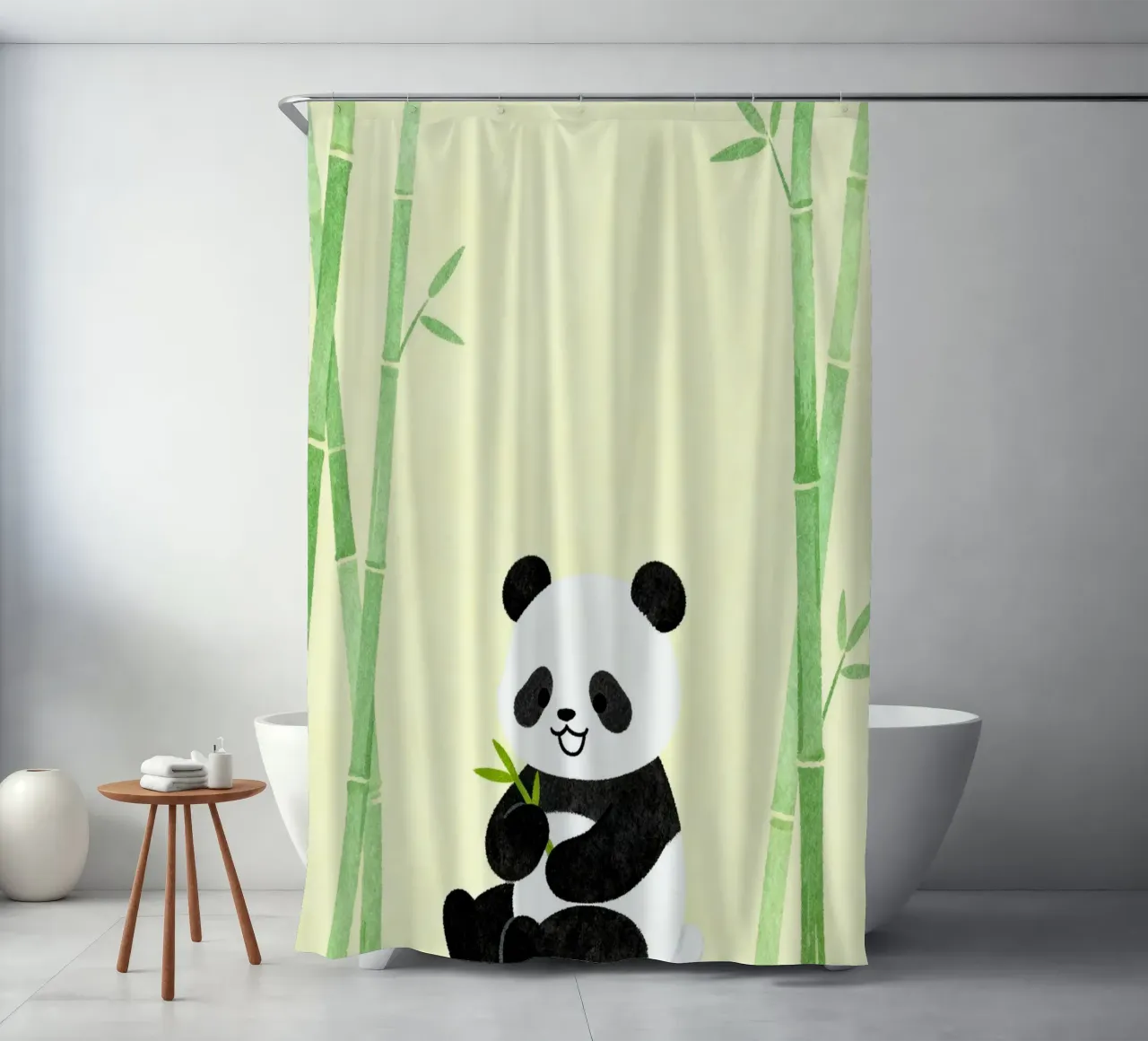 Panda with Bamboo tenda da doccia da EverLuvv Studio