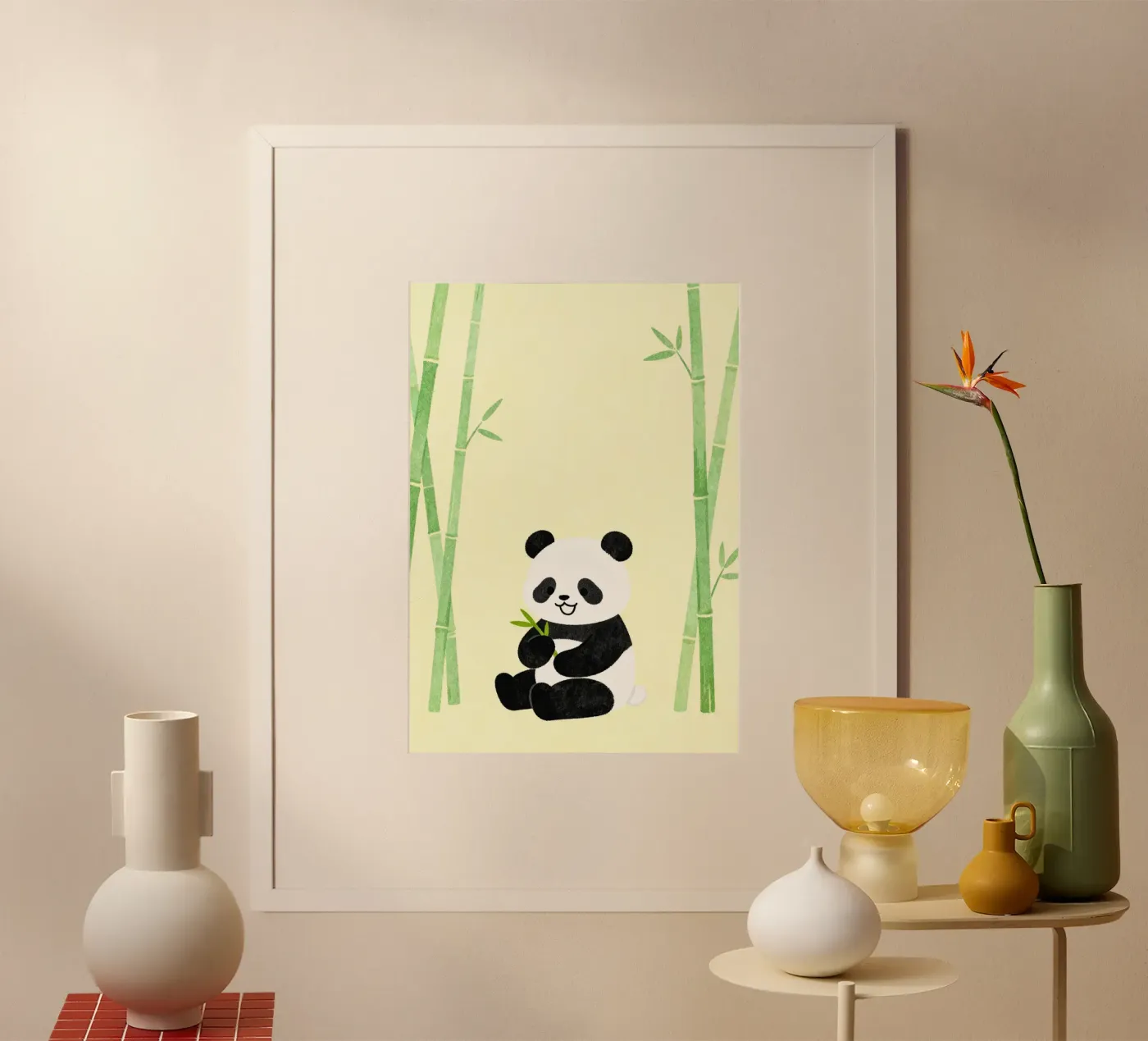 Panda with Bamboo poster da EverLuvv Studio