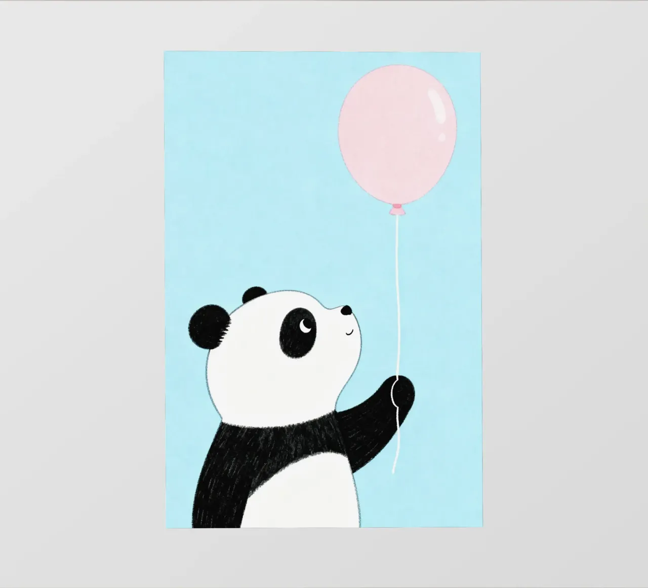 Cute Panda with Balloon pellicola backlit da EverLuvv Studio