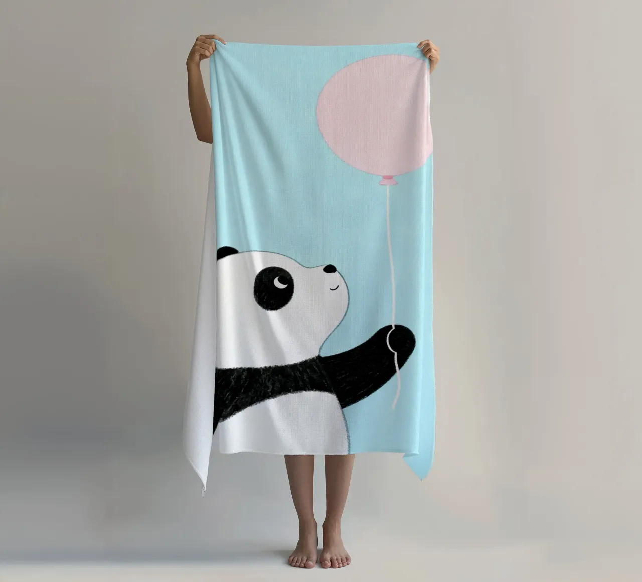 Cute Panda with Balloon telo mare da EverLuvv Studio