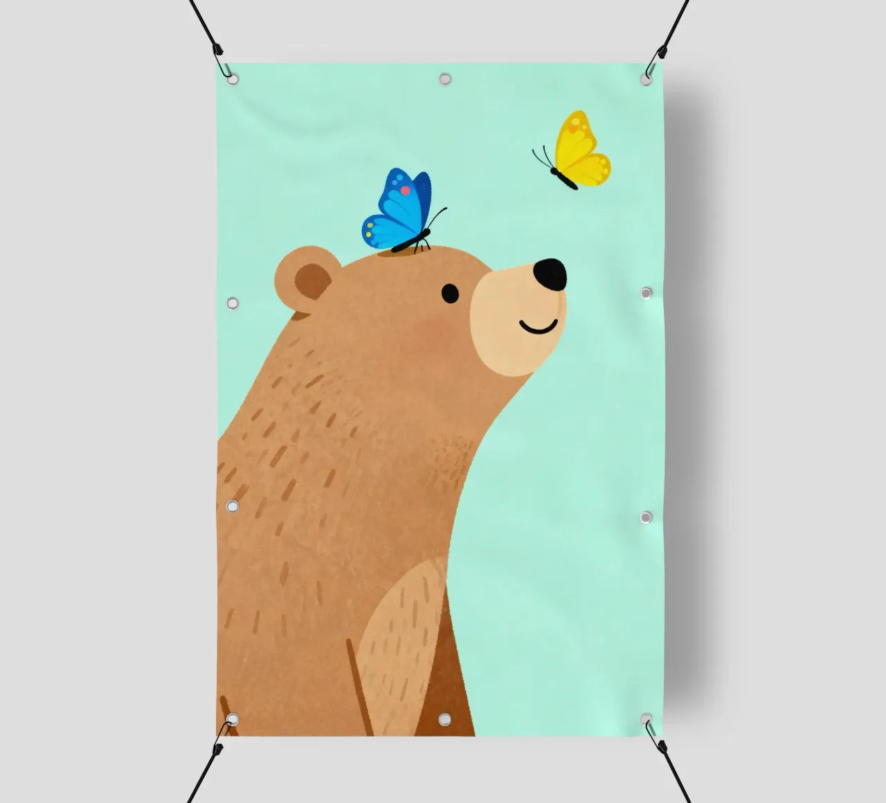 Adorable Bear with Butterfly telo in pvc da EverLuvv Studio