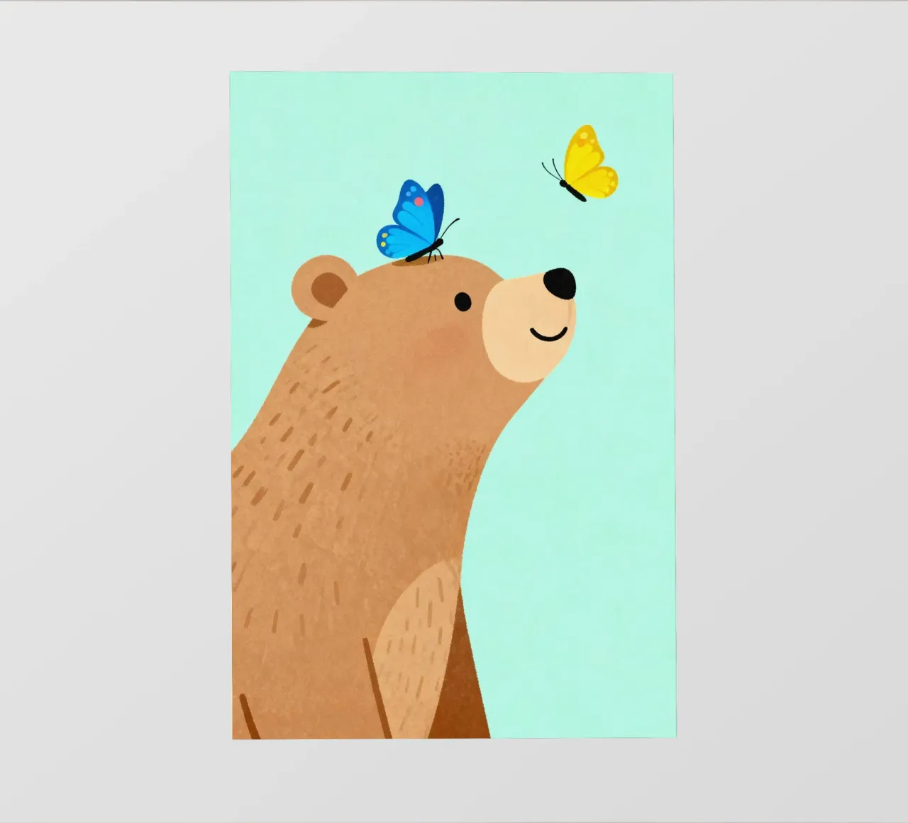 Adorable Bear with Butterfly telo in pvc da EverLuvv Studio