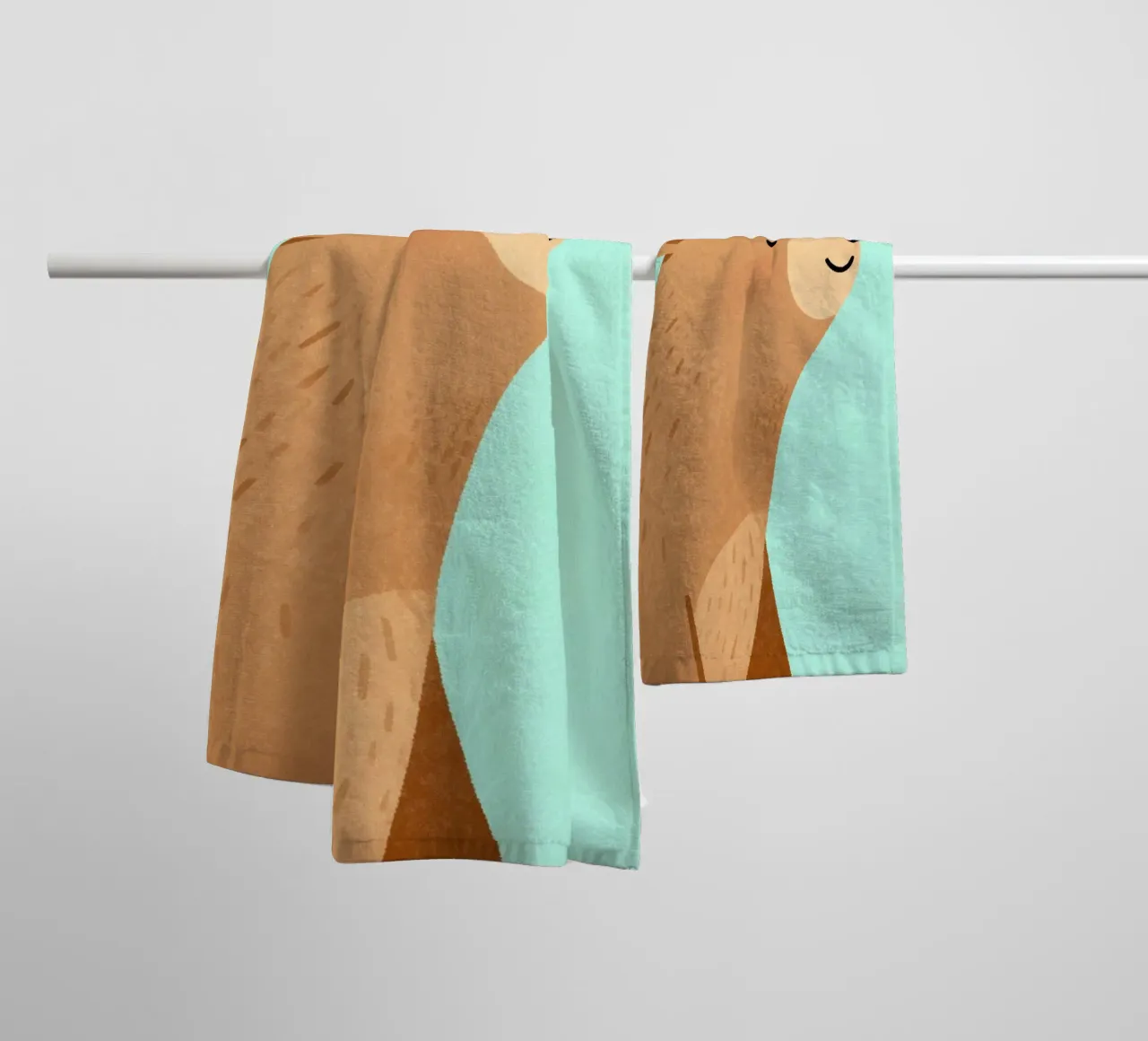 Adorable Bear with Butterfly asciugamano da bagno da EverLuvv Studio