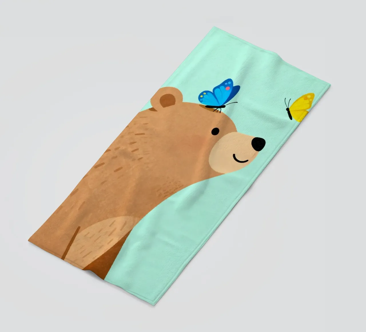 Adorable Bear with Butterfly telo mare da EverLuvv Studio