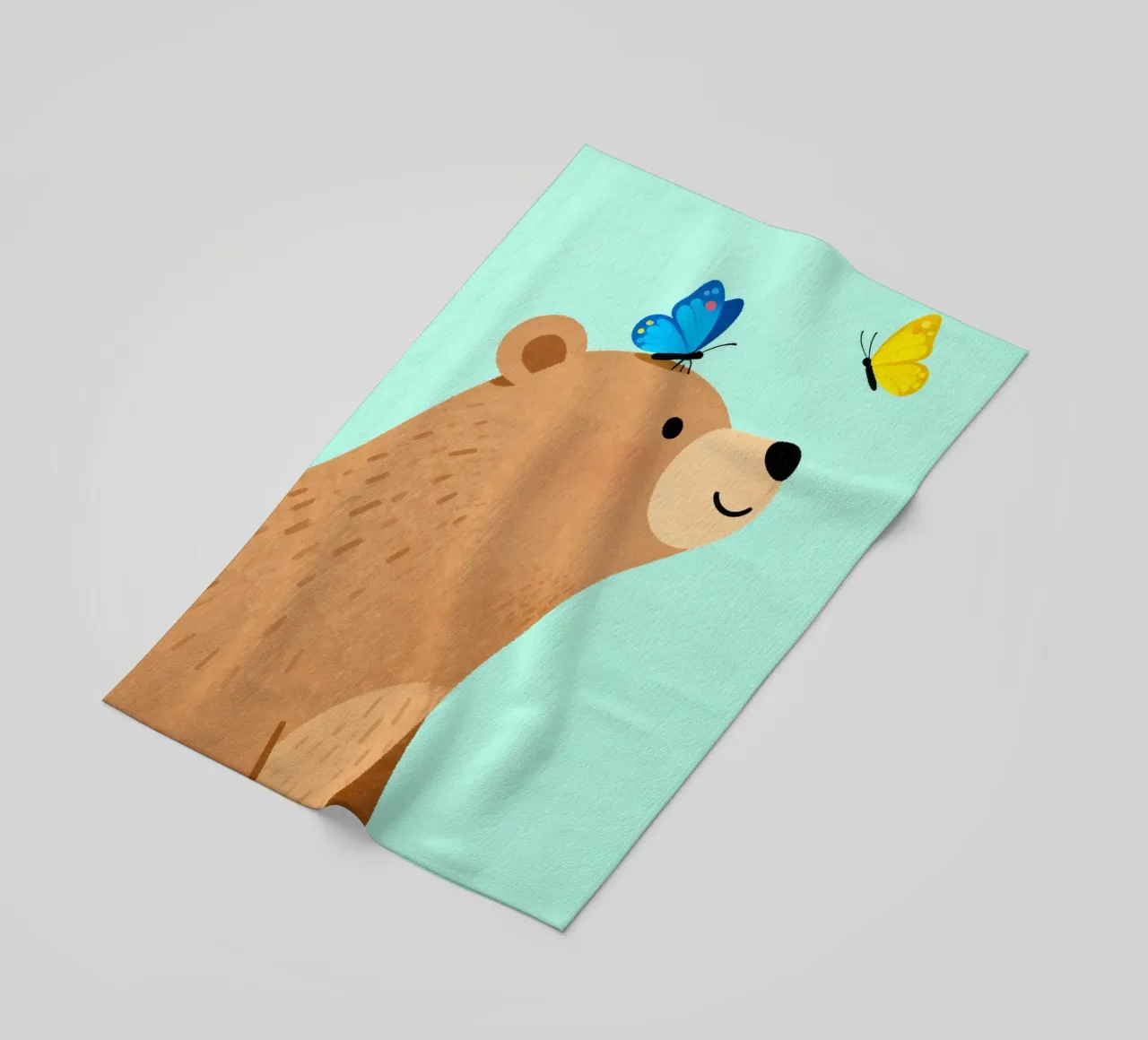 Adorable Bear with Butterfly telo mare da EverLuvv Studio