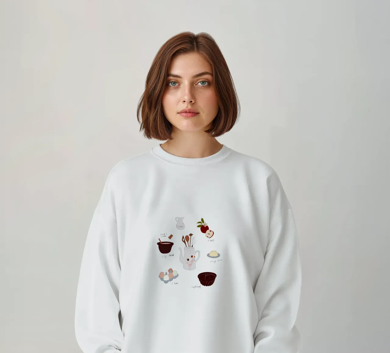 Apfelkuchen Rezept felpa da Sophie Augustin Illustration