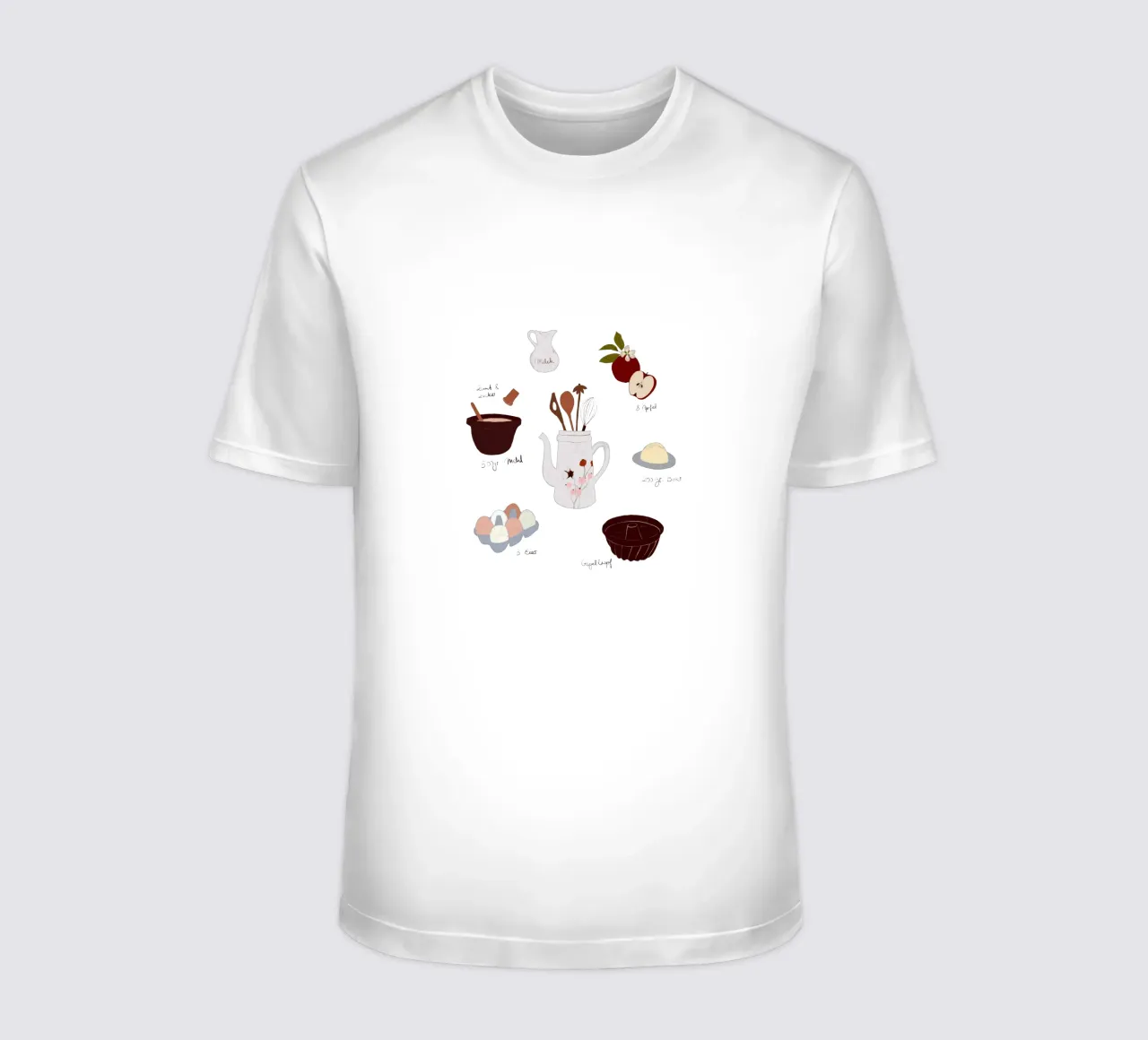 Apfelkuchen Rezept t-shirt da Sophie Augustin Illustration