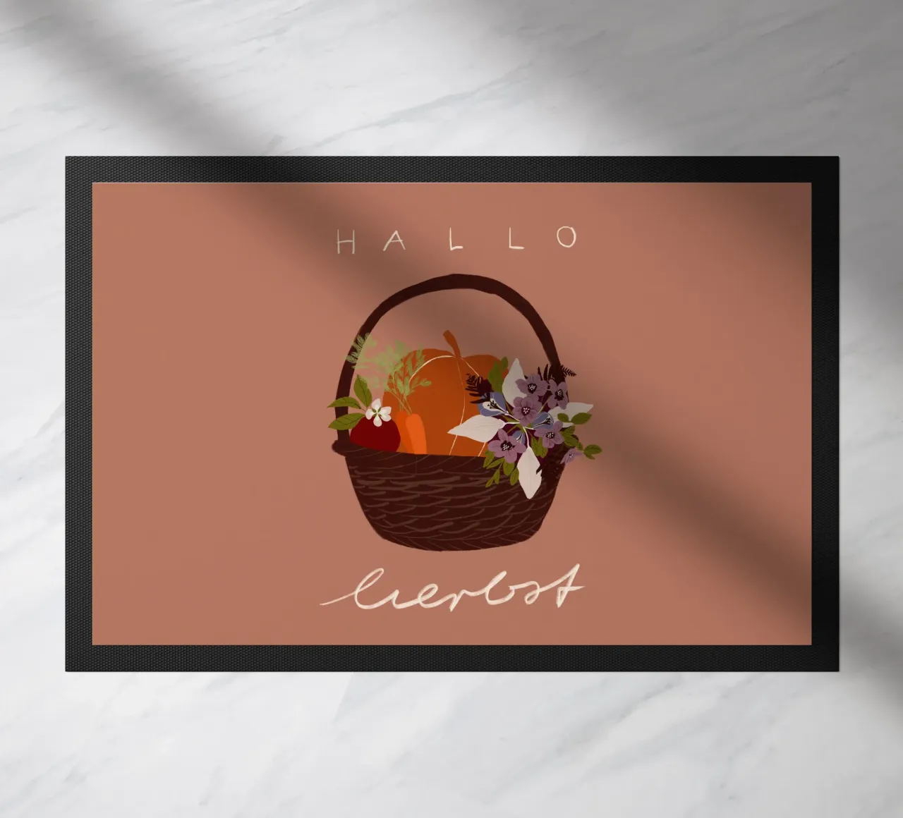 Hallo Herbst Erntedank Korb zerbino da Sophie Augustin Illustration