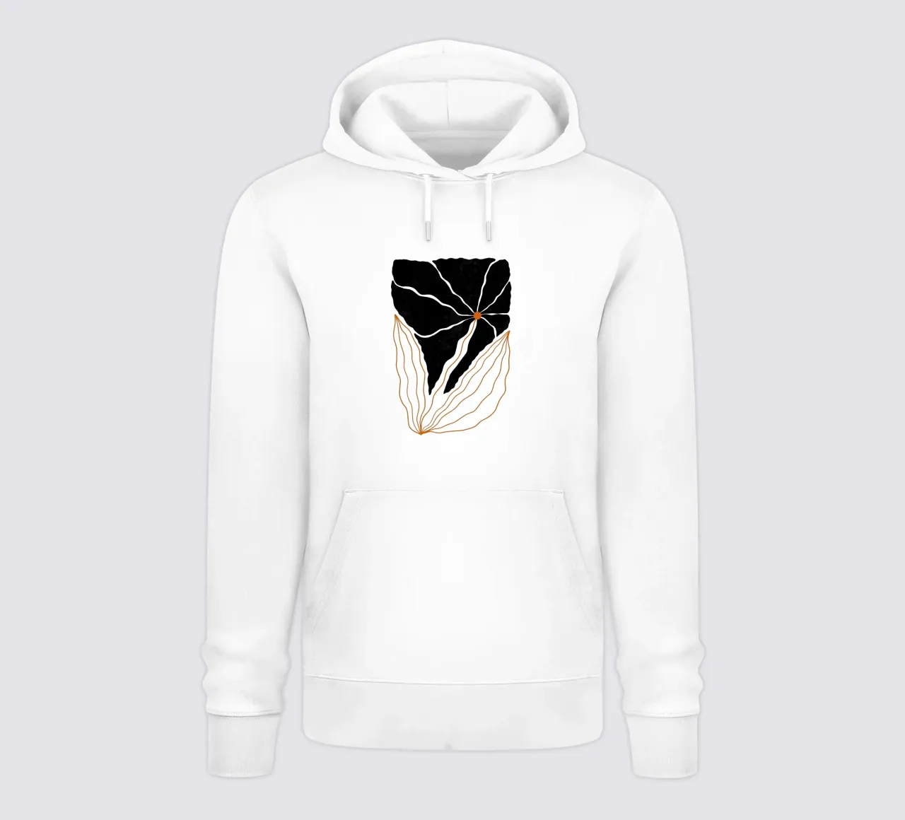 Wavy Black Bold Flower felpa con cappuccio da TijanaArtStudio88