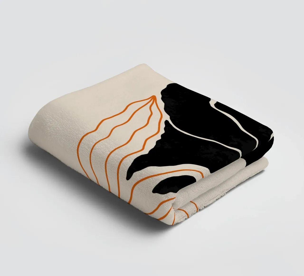 Wavy Black Bold Flower asciugamano da bagno da TijanaArtStudio88