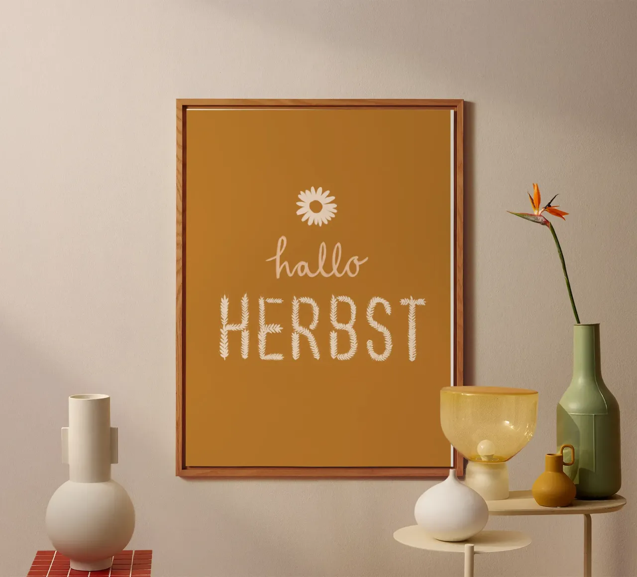 Hallo Herbst Getreide alluminio dibond da Sophie Augustin Illustration