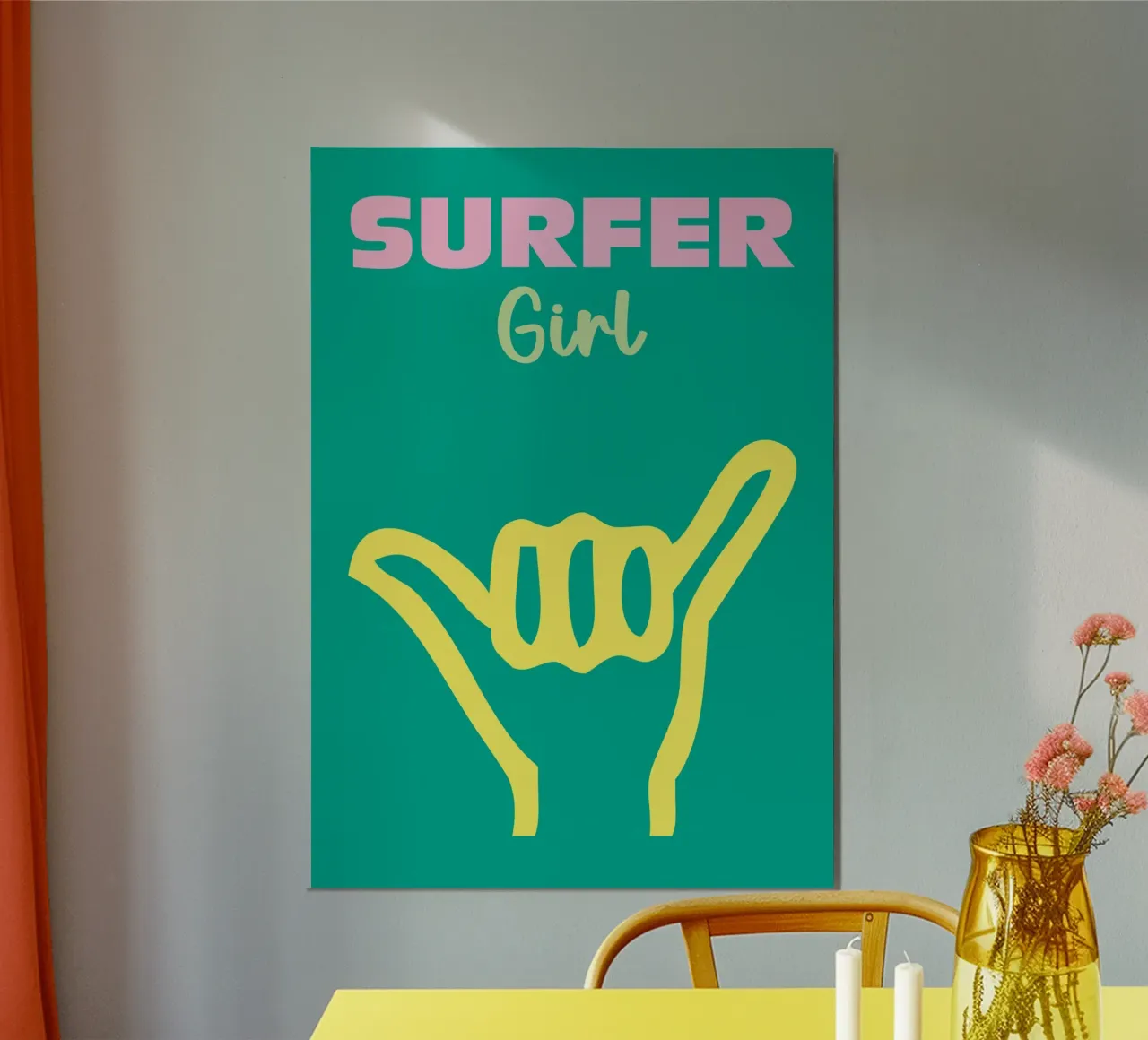Surfer Girl alluminio dibond da Art Fart