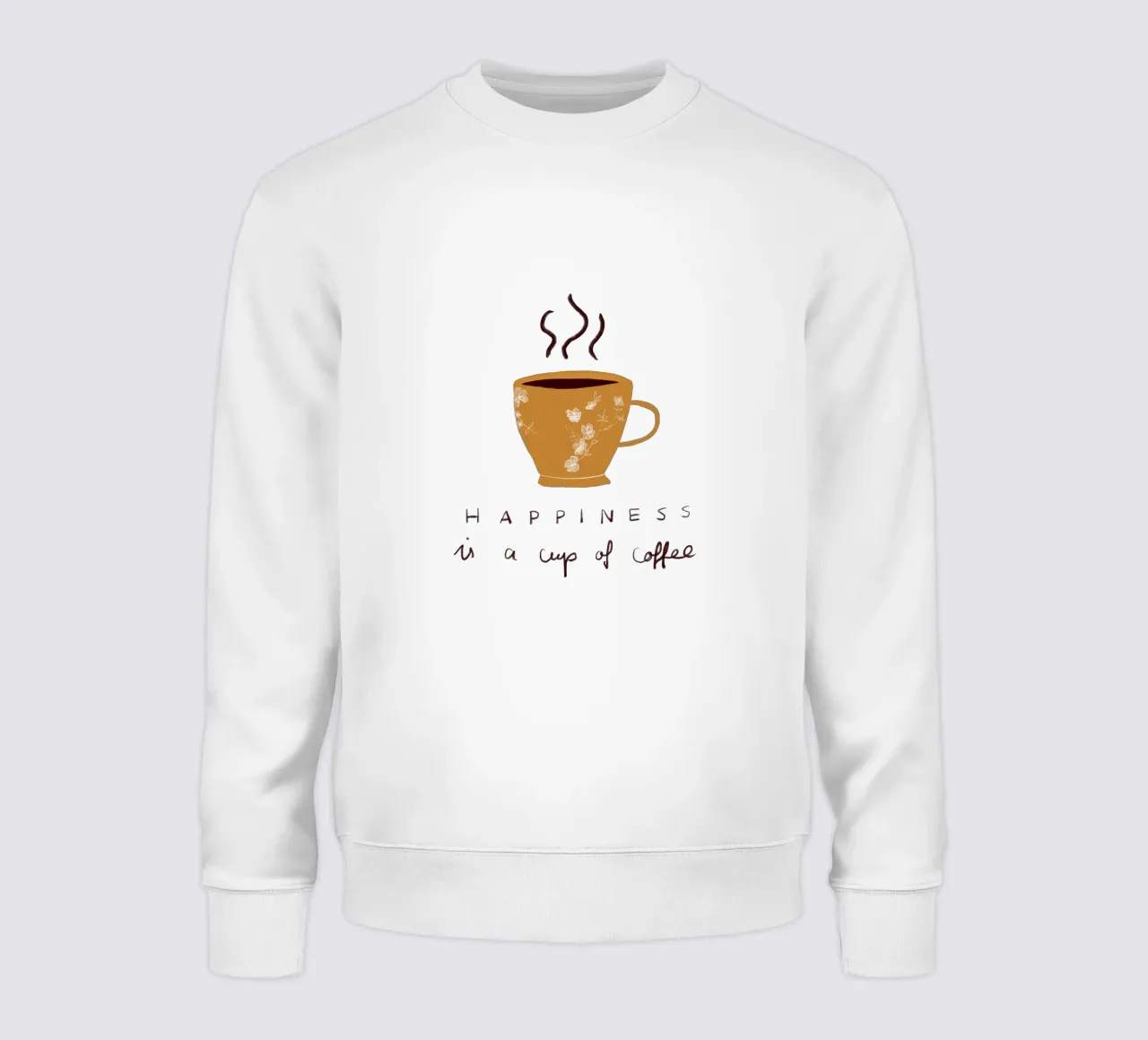Happiness is a cup pf coffee felpa da Sophie Augustin Illustration