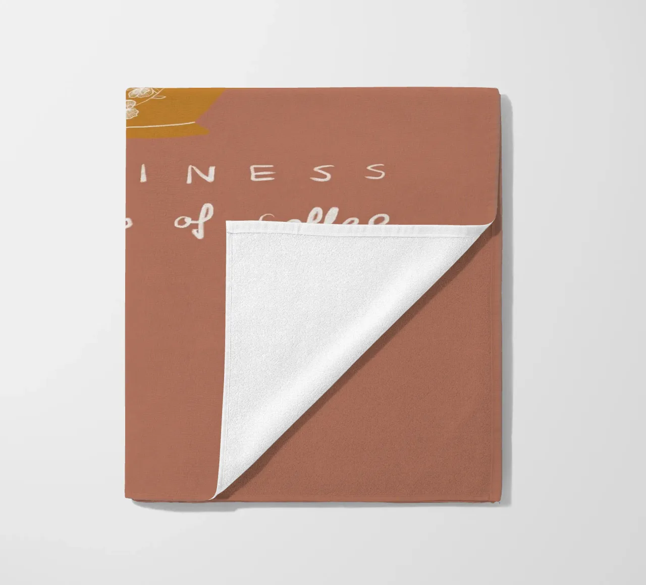 Happiness is a cup pf coffee telo mare da Sophie Augustin Illustration