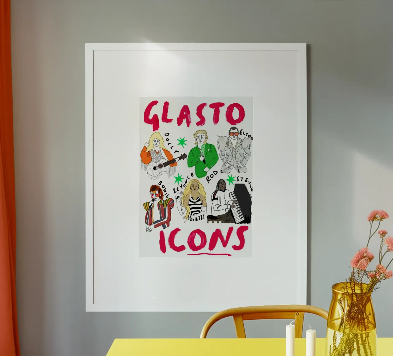 Glasto Icons poster da Siora