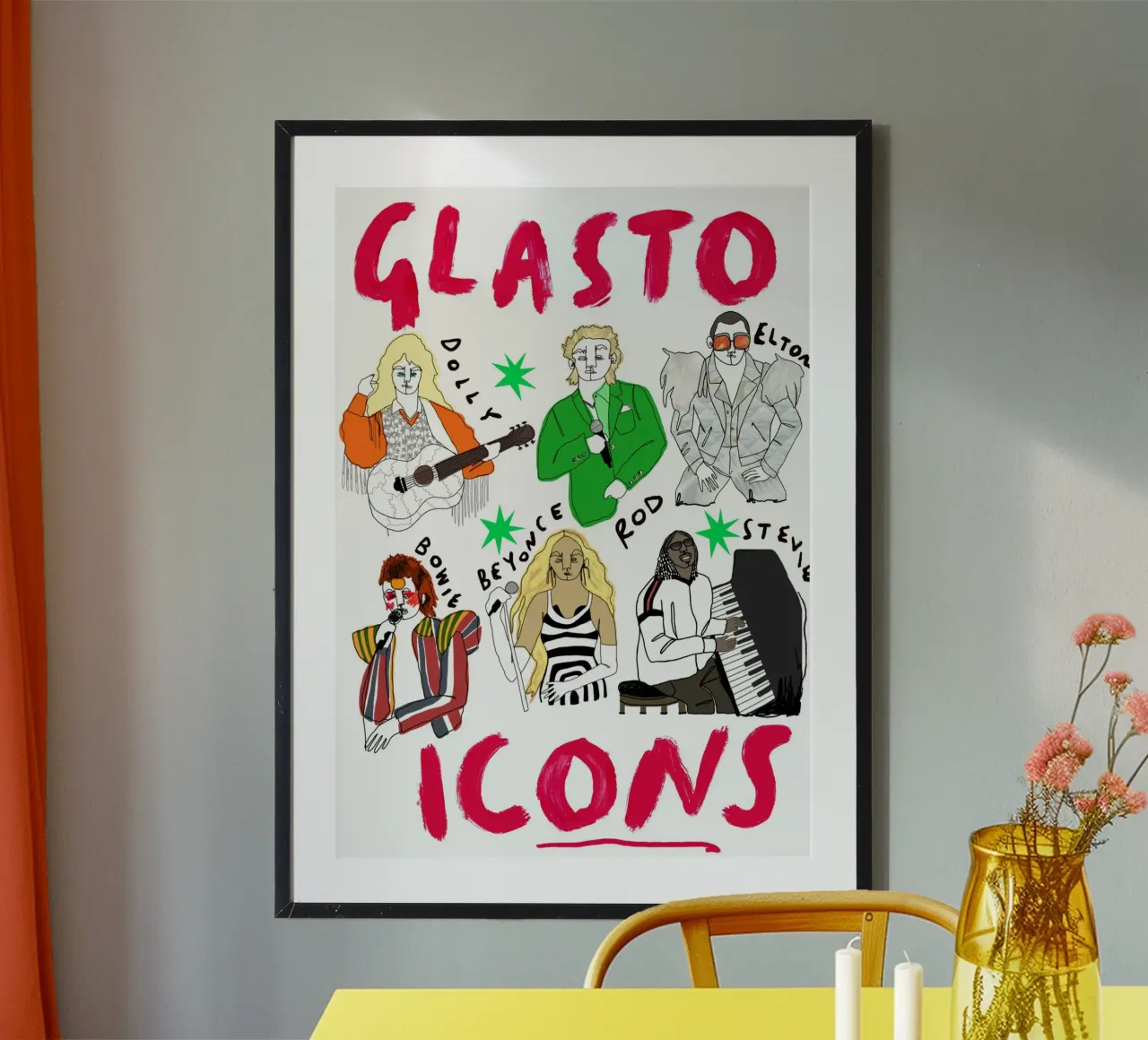 Glasto Icons poster da Siora