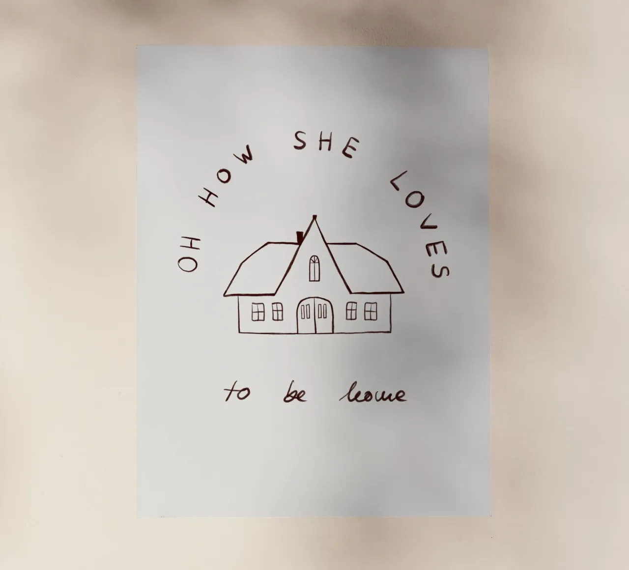 Oh how she loves to be home pellicola backlit da Sophie Augustin Illustration