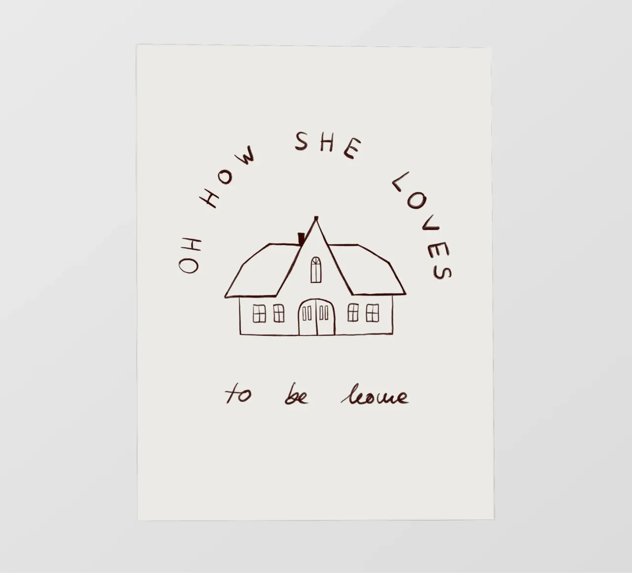 Oh how she loves to be home pellicola backlit da Sophie Augustin Illustration