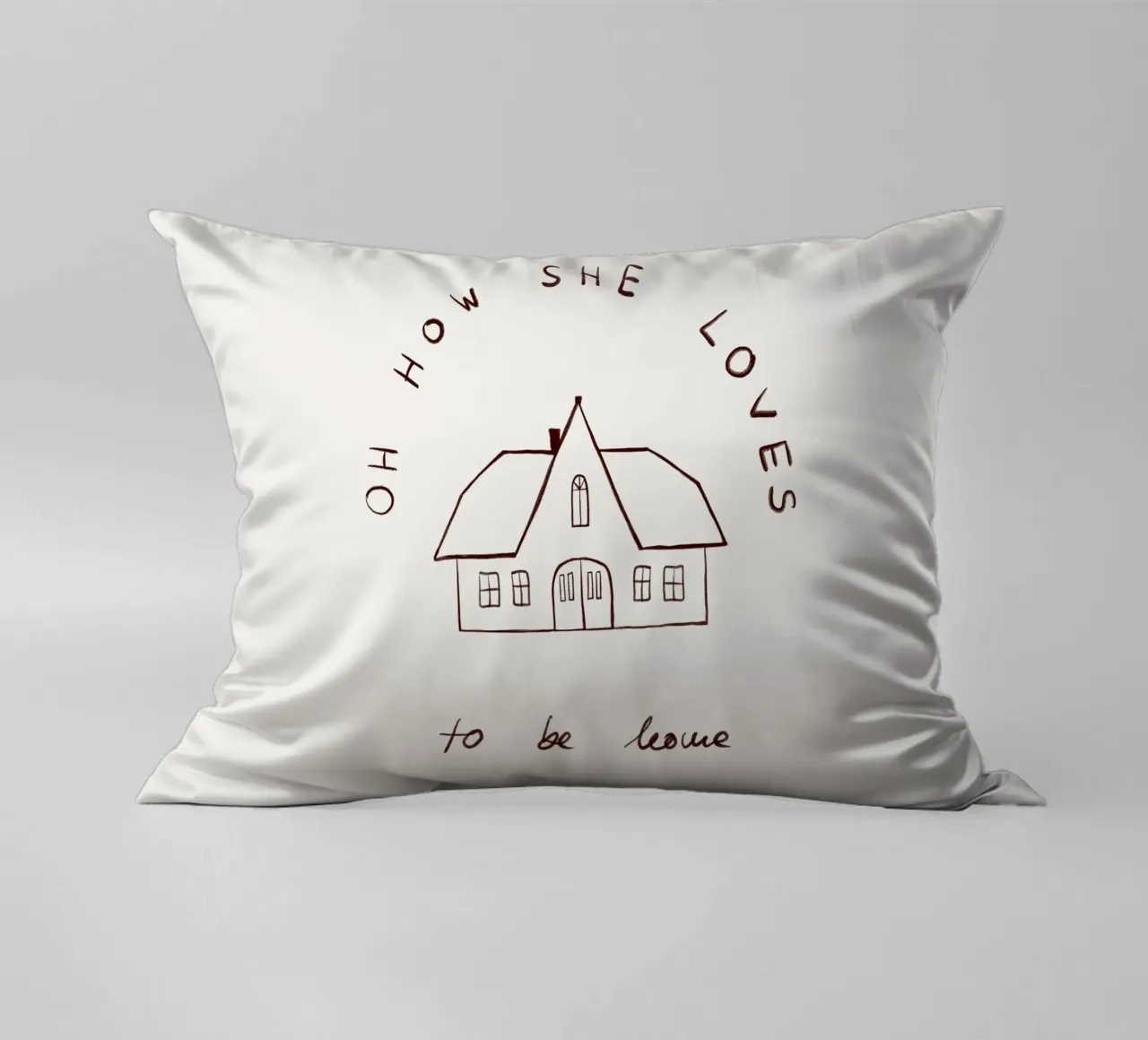 Oh how she loves to be home cuscino da Sophie Augustin Illustration