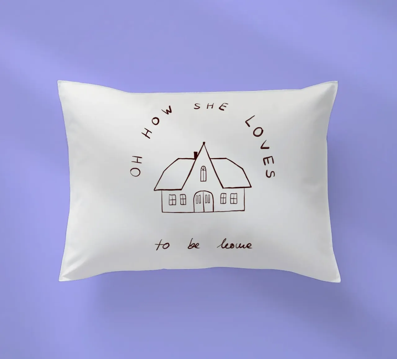Oh how she loves to be home cuscino da Sophie Augustin Illustration