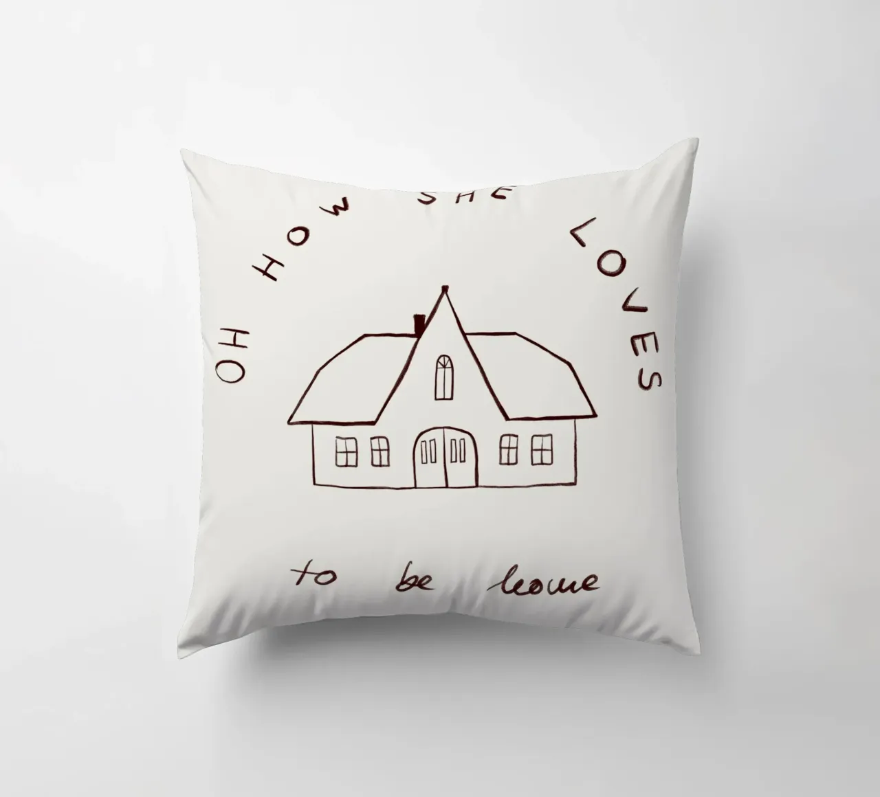 Oh how she loves to be home cuscino da Sophie Augustin Illustration