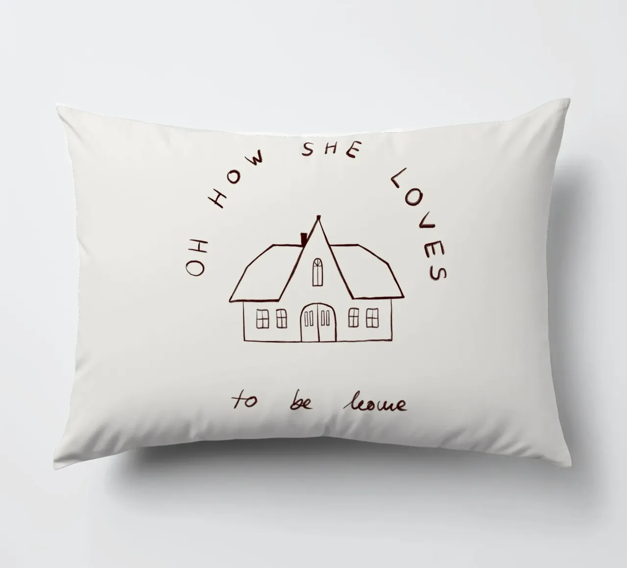 Oh how she loves to be home cuscino da Sophie Augustin Illustration