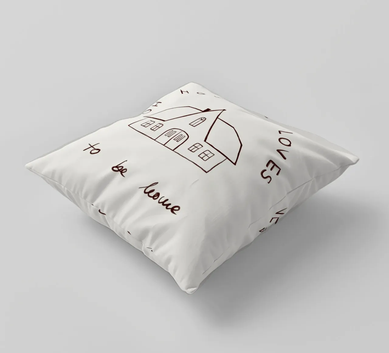 Oh how she loves to be home cuscino da Sophie Augustin Illustration