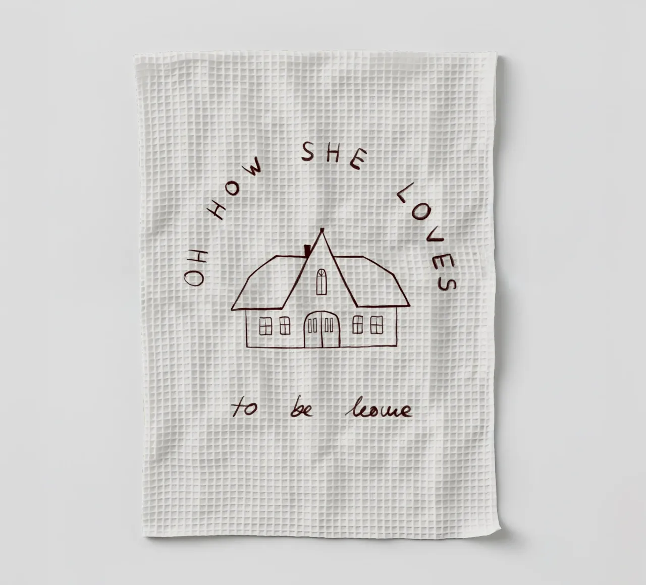 Oh how she loves to be home canovaccio da cucina da Sophie Augustin Illustration