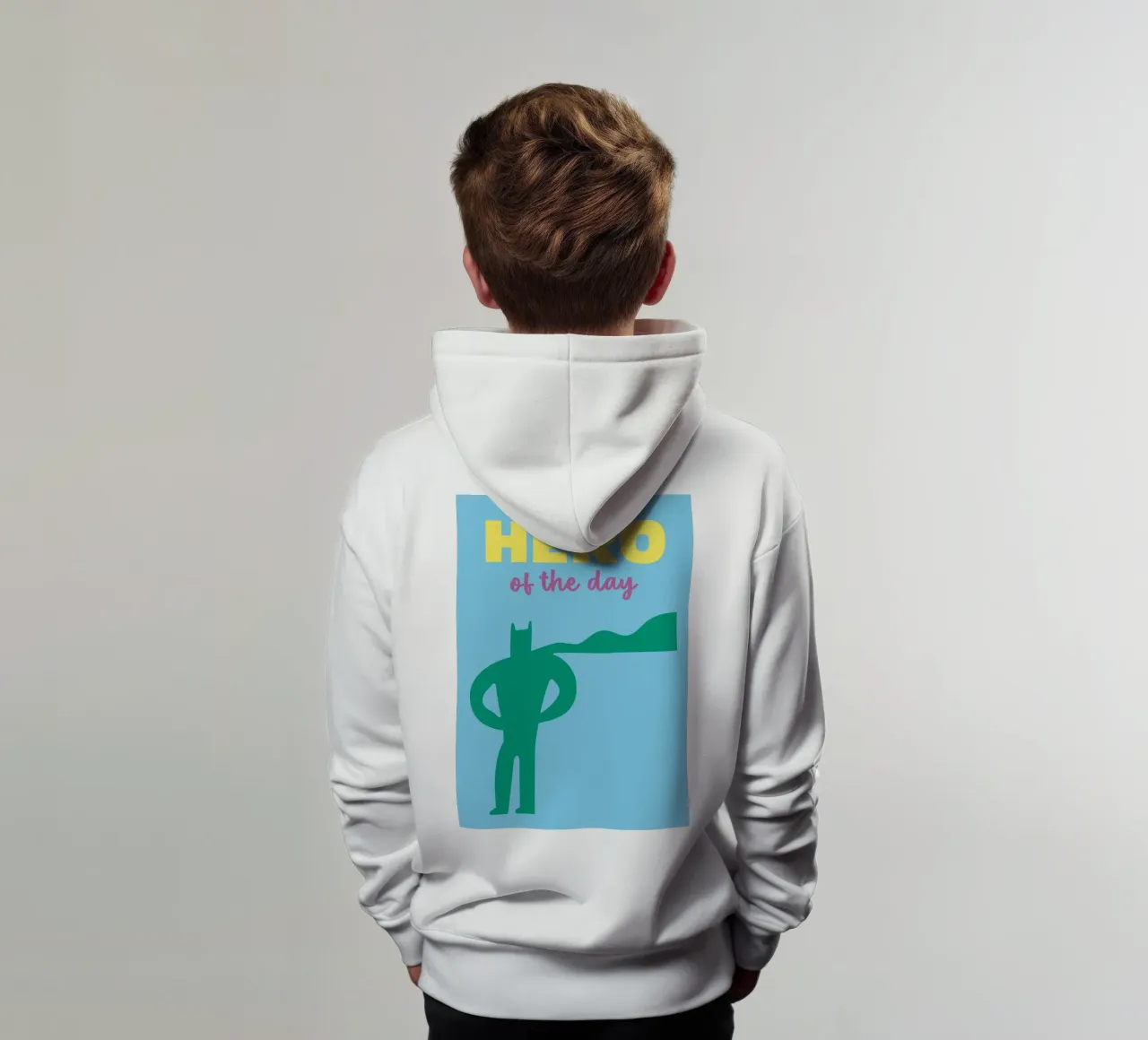 Hero of the day felpa bambino con cappuccio da Art Fart