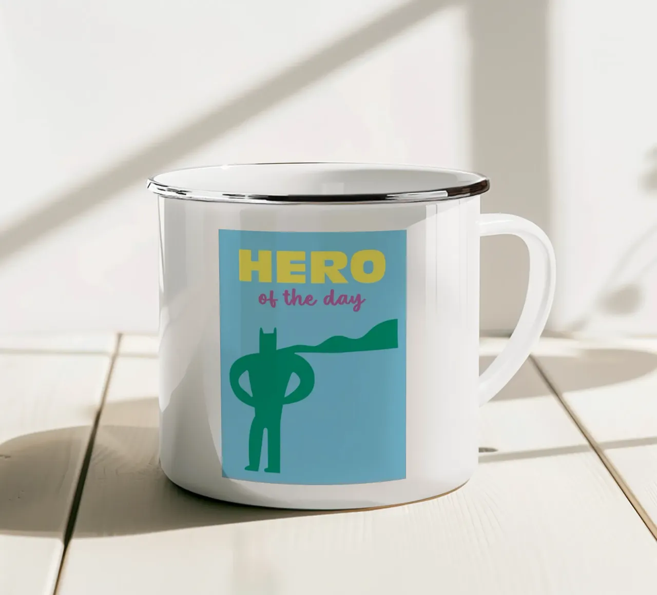Hero of the day emaille mok van Art Fart