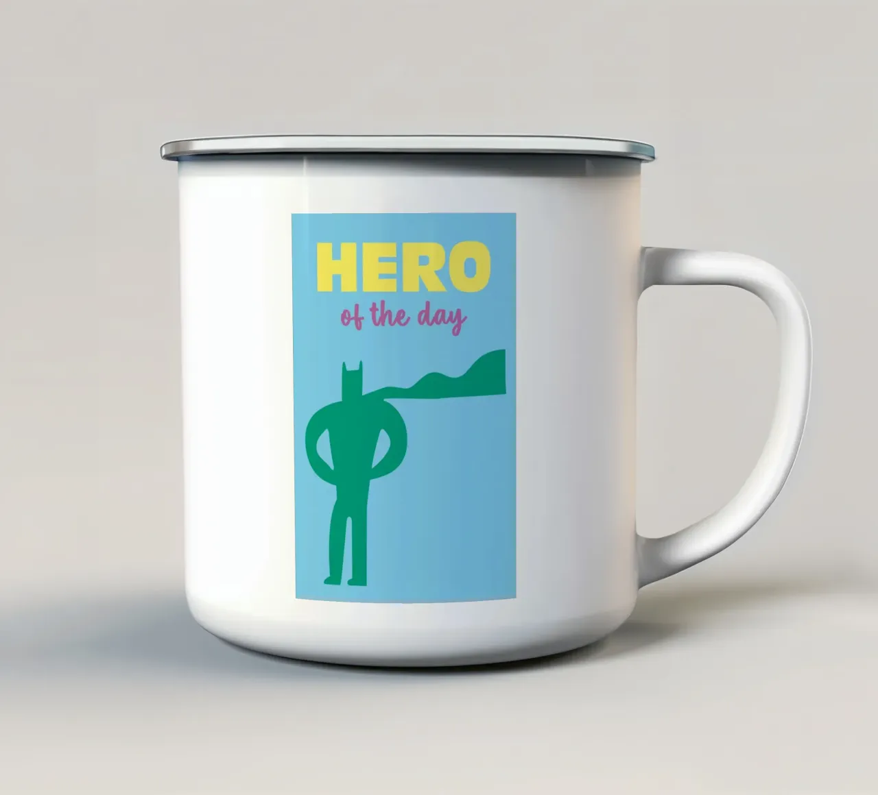 Hero of the day emaille mok van Art Fart