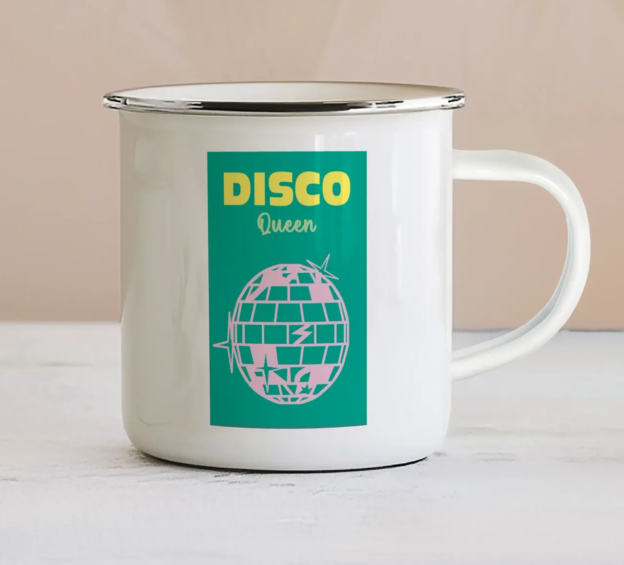 Disco Queen tazza in smalto da Art Fart